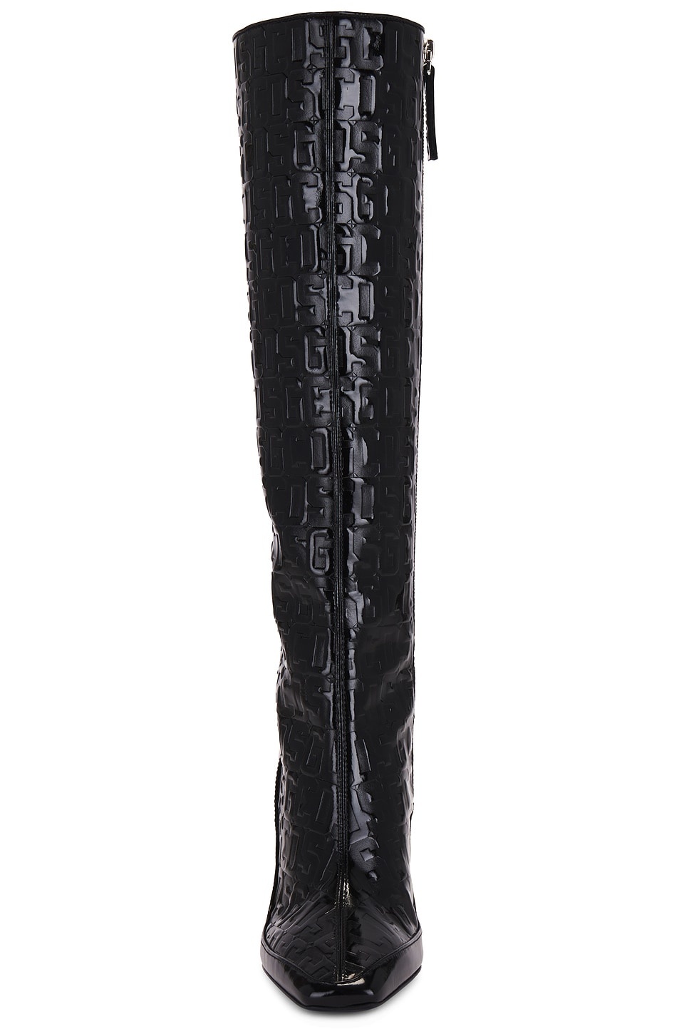 Patent Monogram Logo Chain Boots - 4
