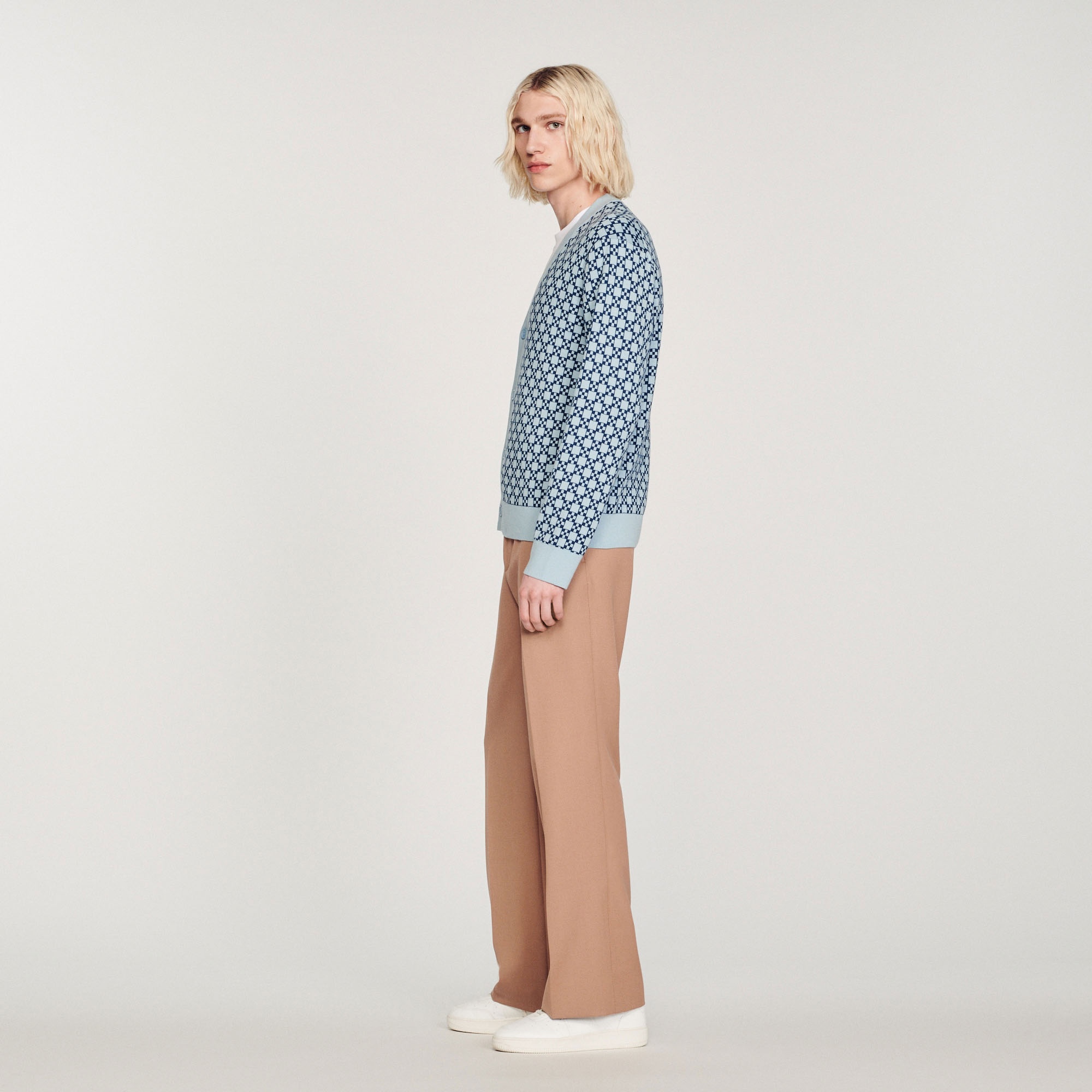 Square Cross jacquard cardigan - 6