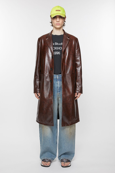 Acne Studios Leather coat - Brown outlook