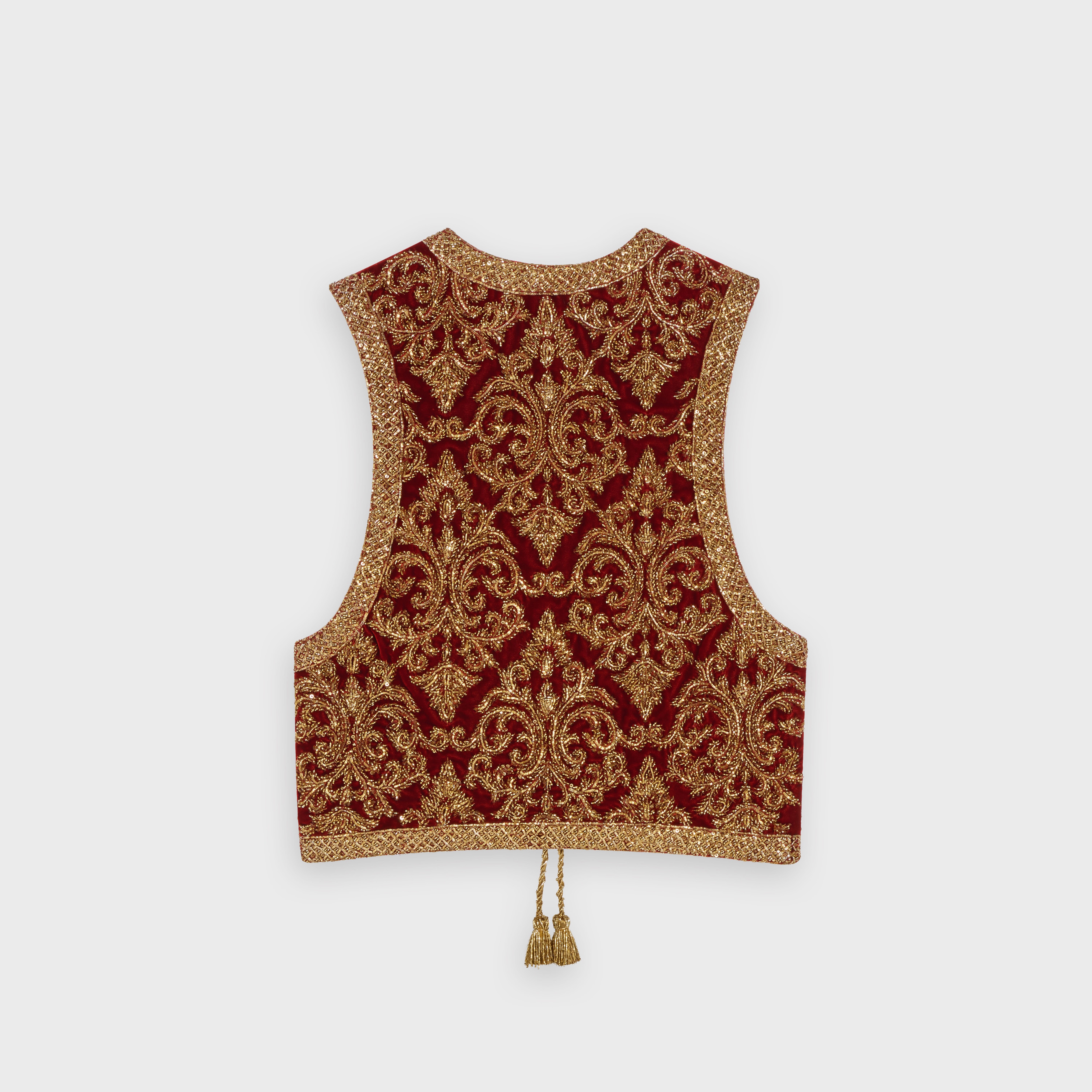 FOLK VEST IN EMBROIDERED VELVET - 2