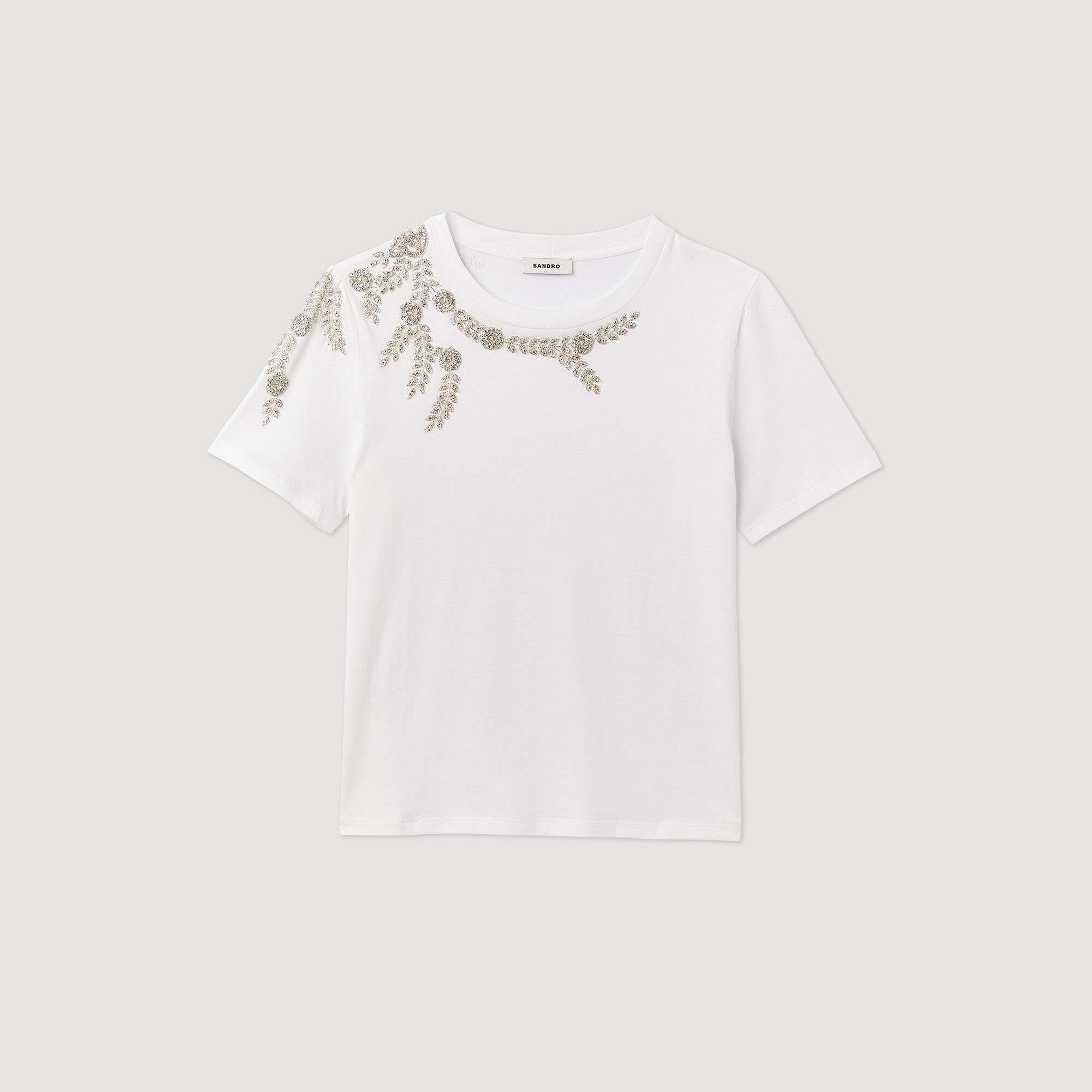 RHINESTONE-EMBELLISHED T-SHIRT - 1