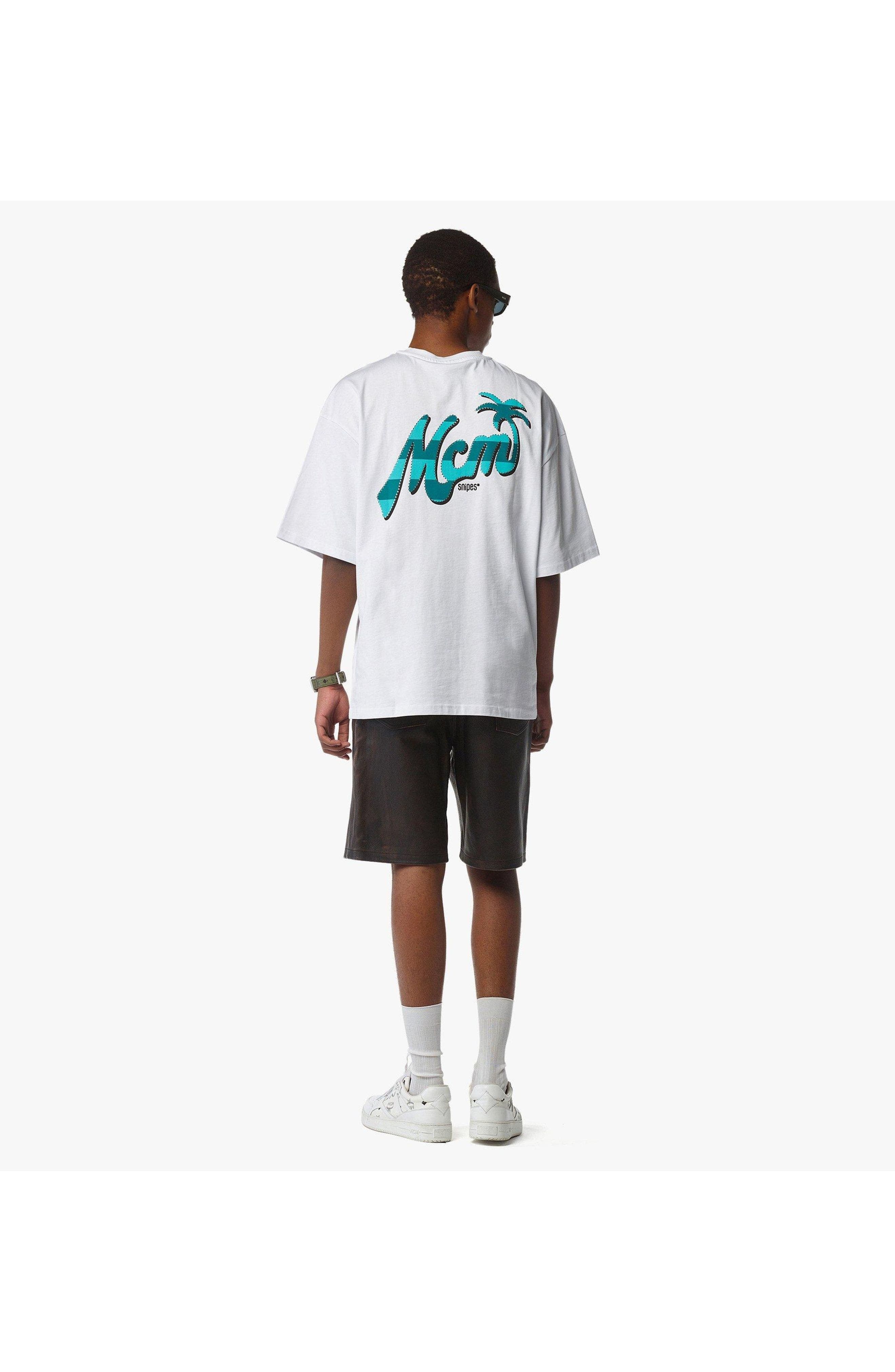 MCM x SNIPES Rhinestone Logo T-Shirt in White at Nordstrom - 5