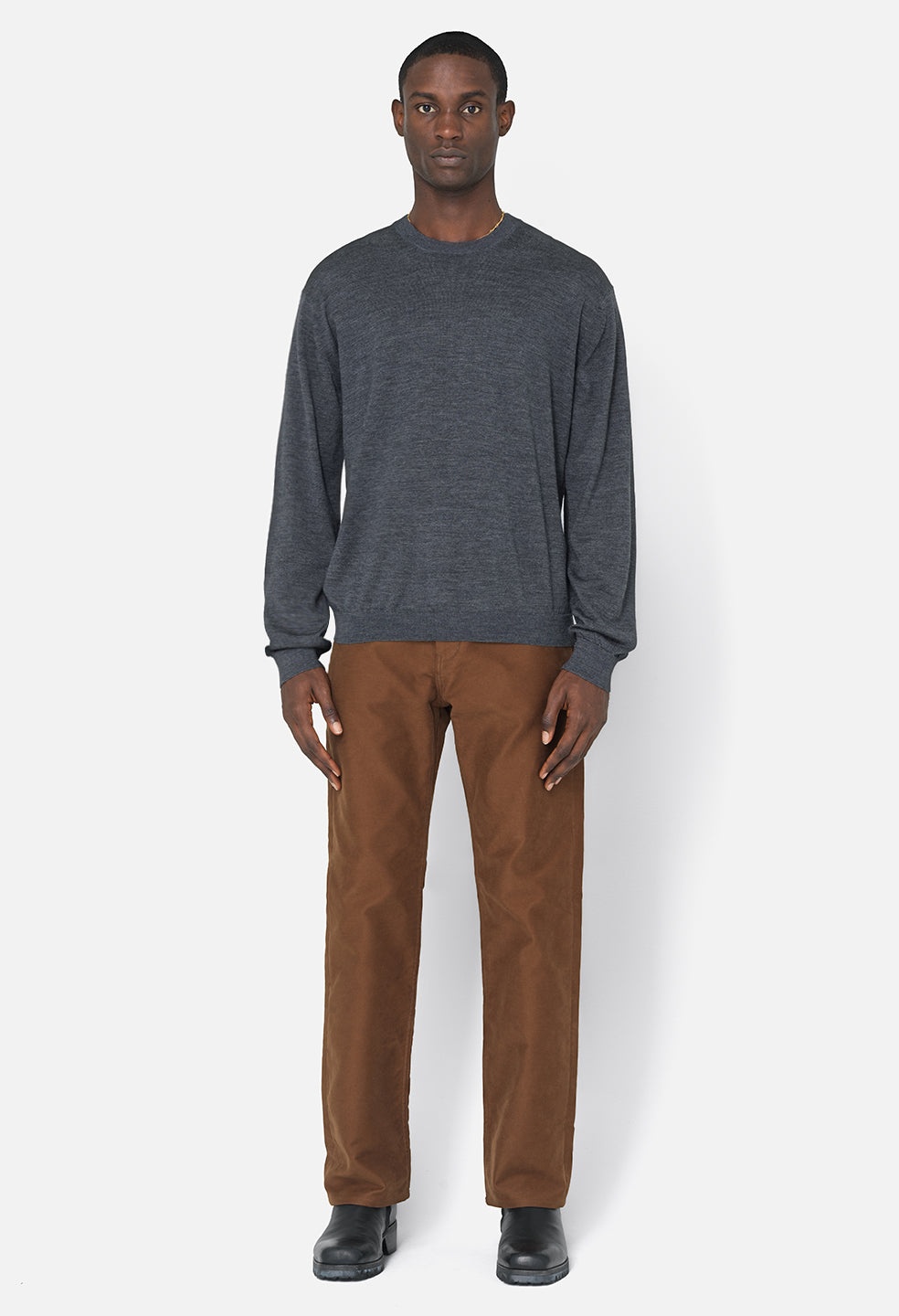 CASHMERE WOOL BLEND CREW - 2
