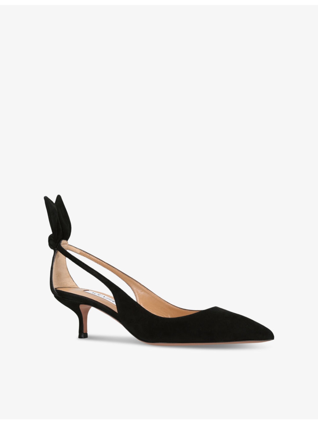 Bow Tie suede heeled pumps - 3