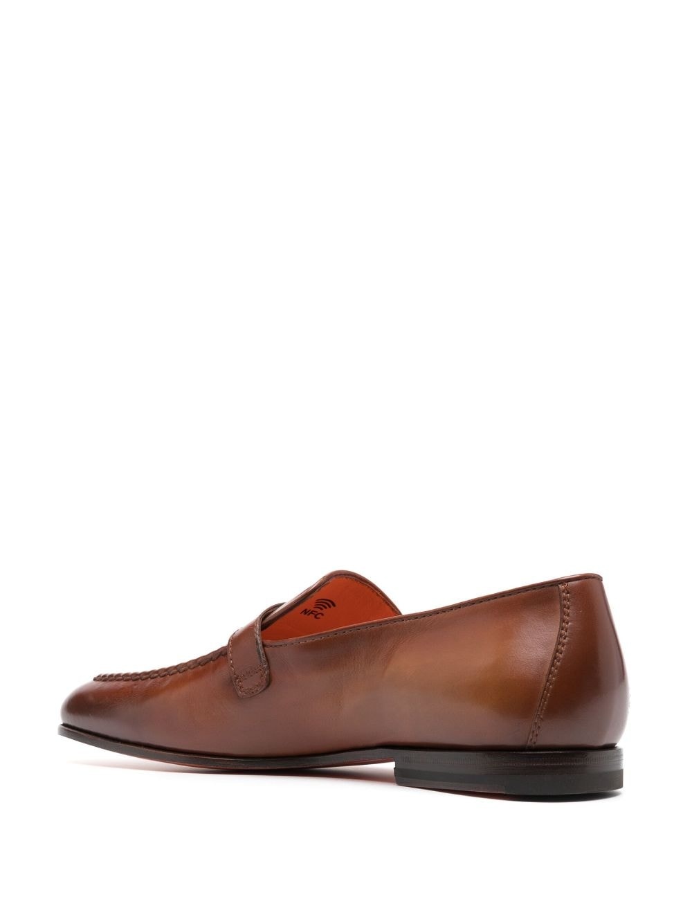 tonal leather loafers - 3