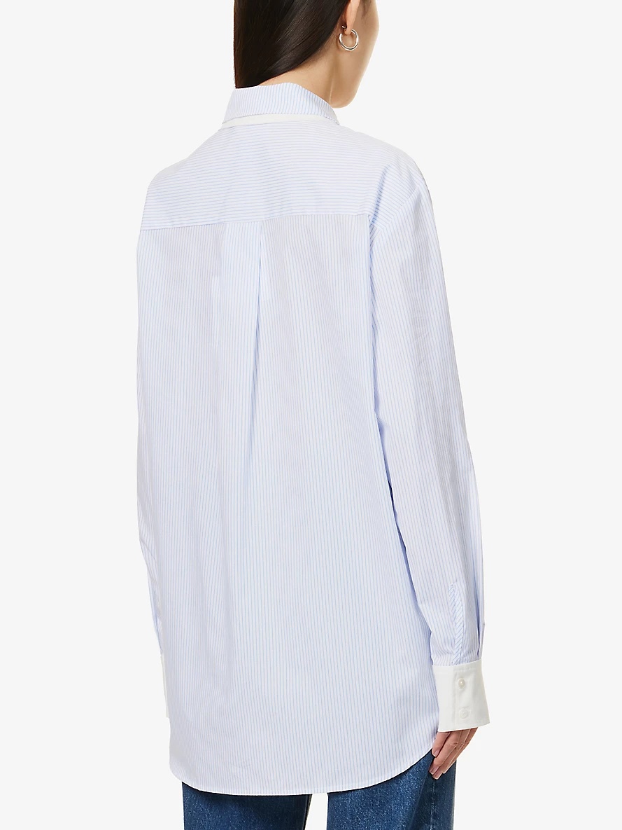 Moses layered-collar cotton shirt - 4