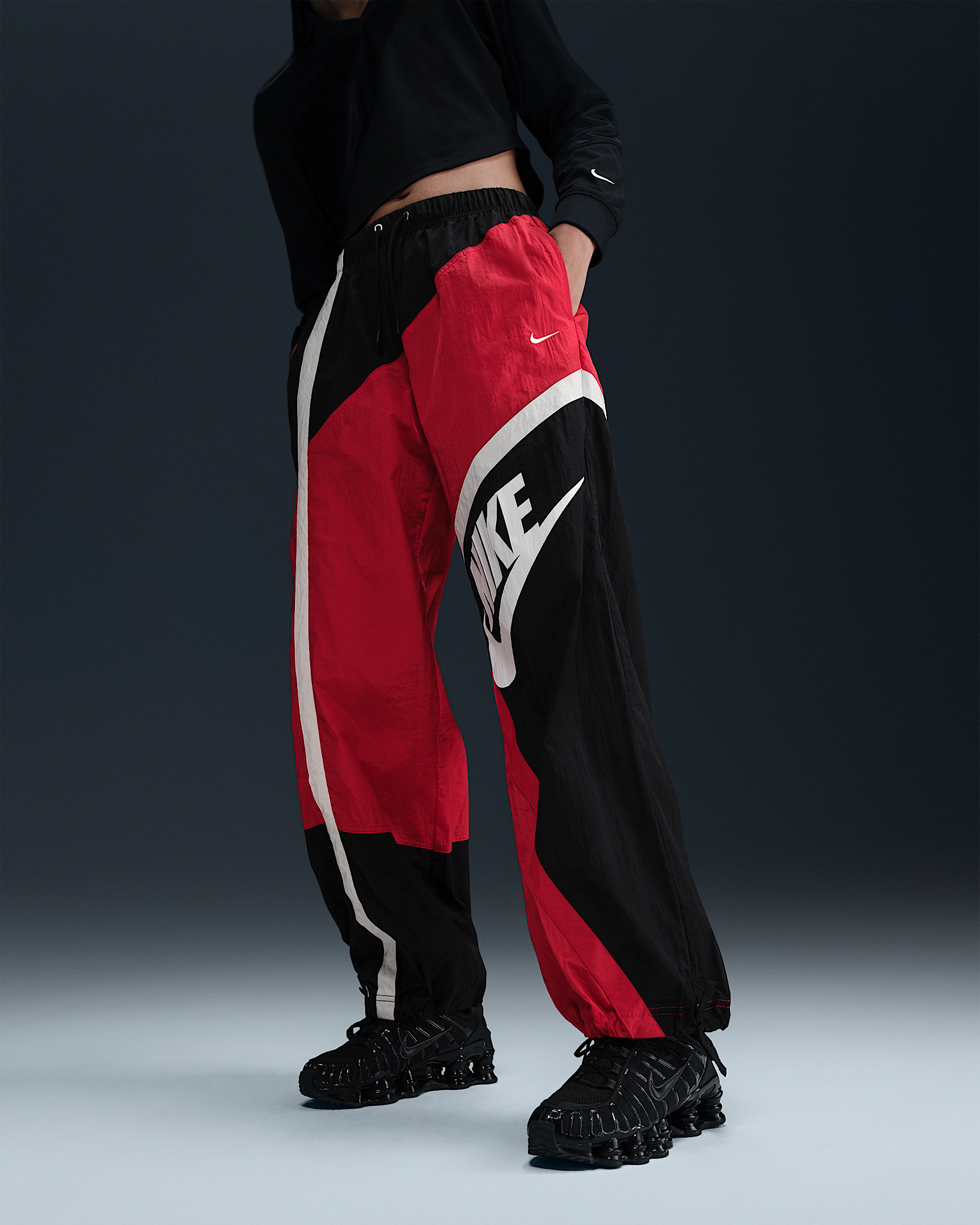 Nike Sportswear Women's Mid-Rise Loose Woven Open-Hem Pants - 2