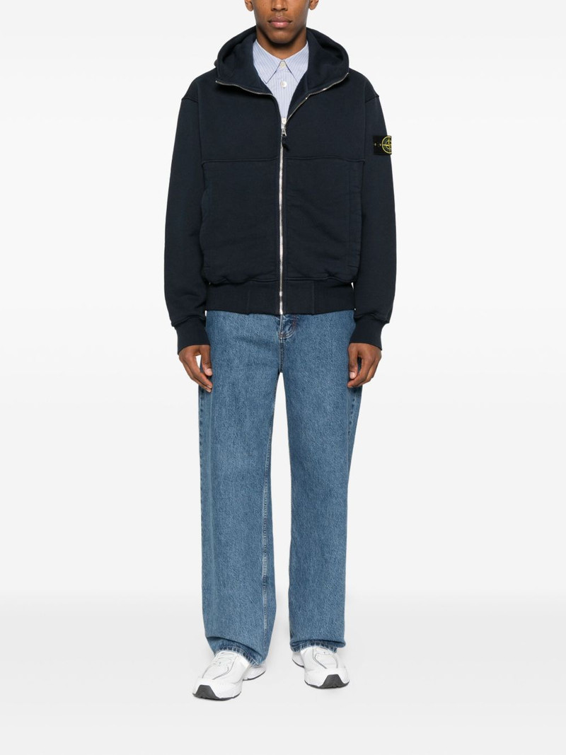 Stone Island zip-fastening cotton hoodie outlook