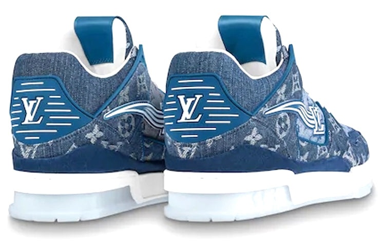 LOUIS VUITTON Trainer Ankle Sneakers 'Denim Monogram' 1A8MF - 4
