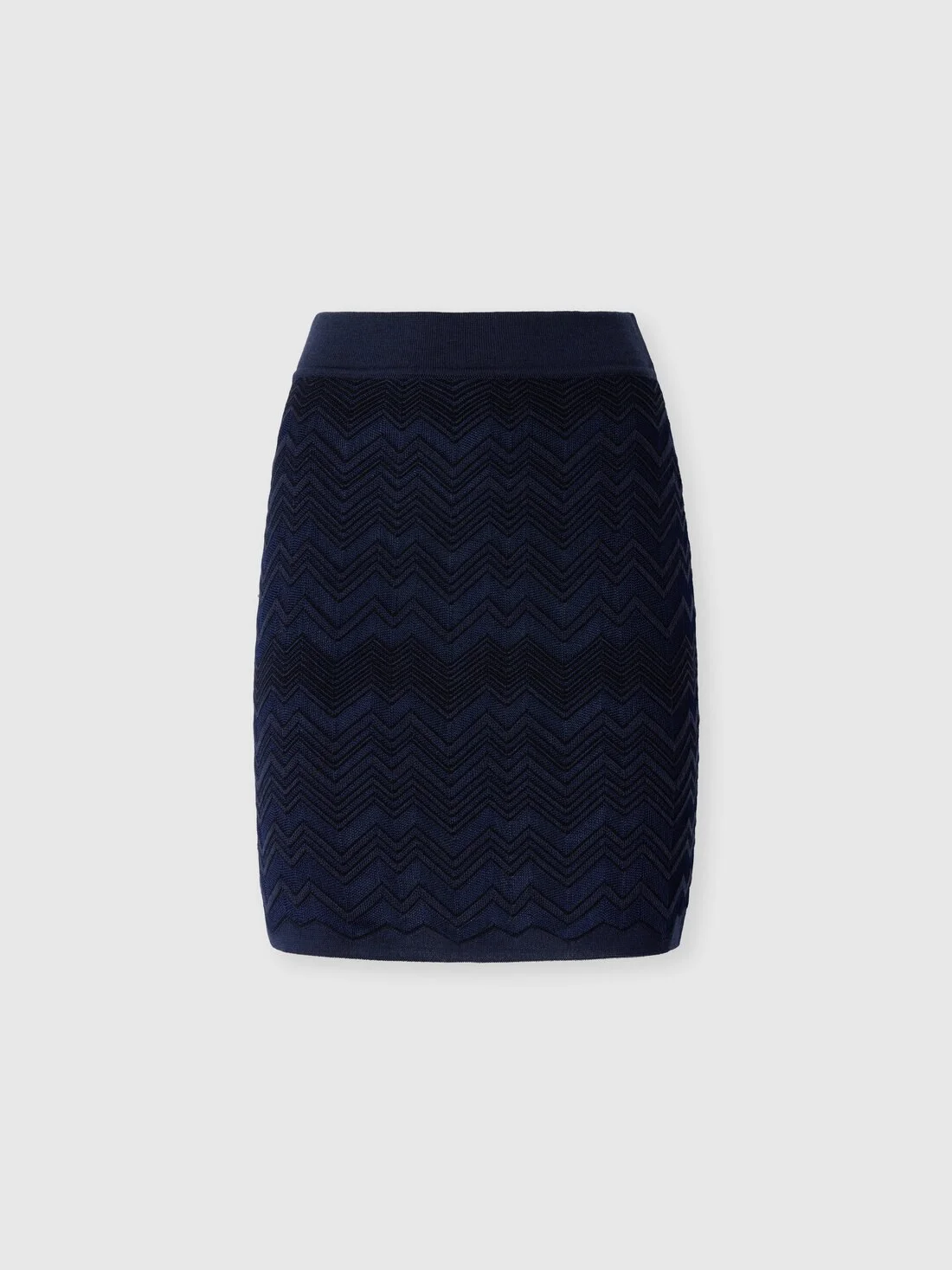 Zig zag viscose and wool mini skirt - 1