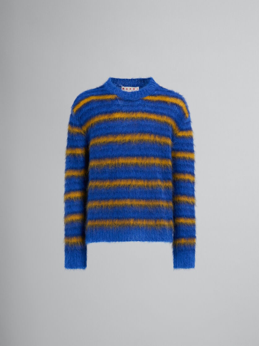 MARNI Brushed Striped Mohair-Blend Sweater Vest for Men