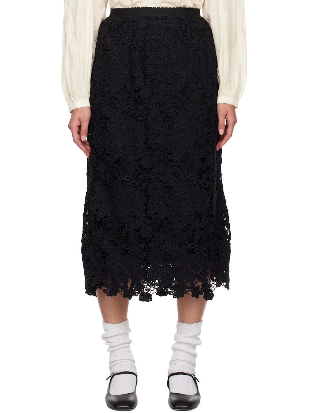 Black Sabine Midi Skirt - 1