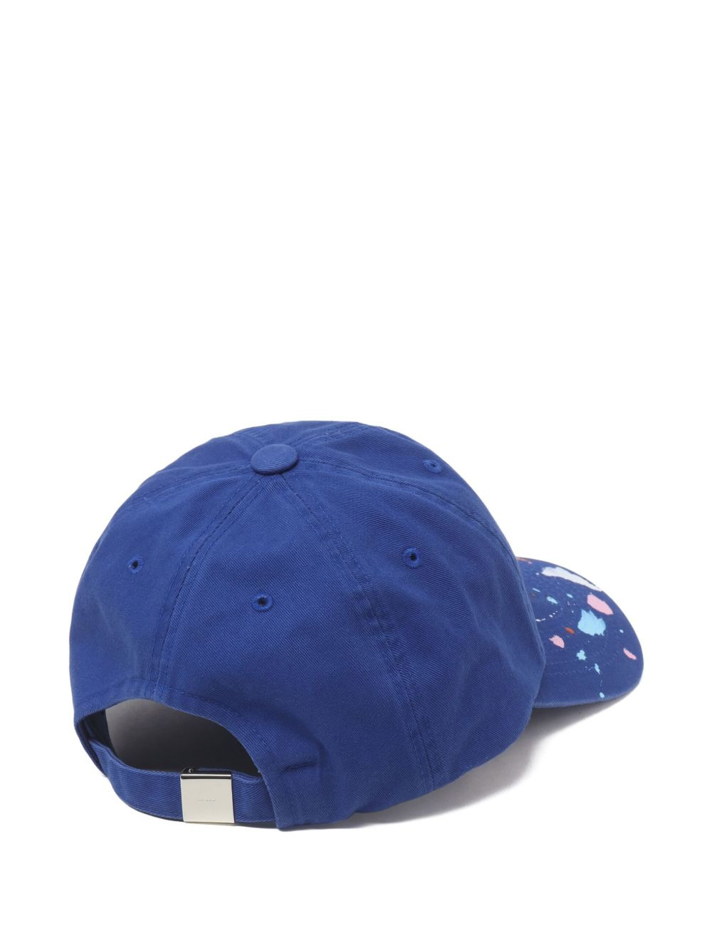 embroidered-logo paint-splatter cap - 2