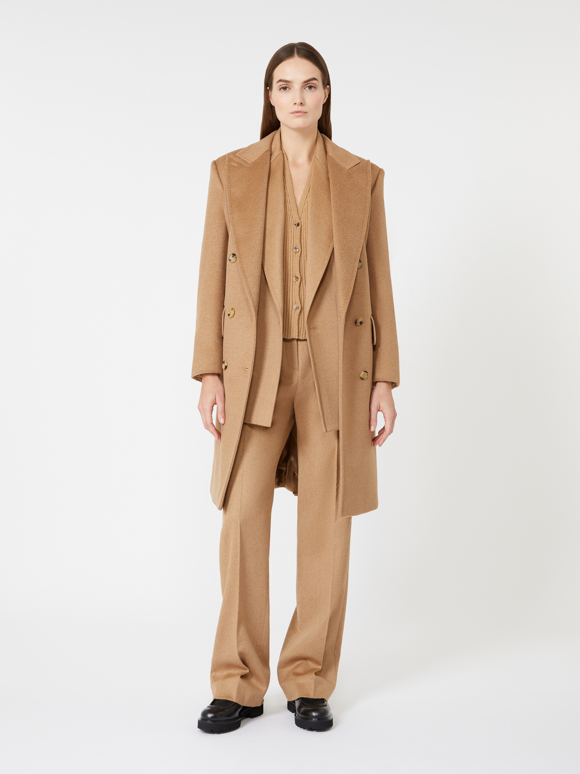 COSA Double-breasted camel coat - 2