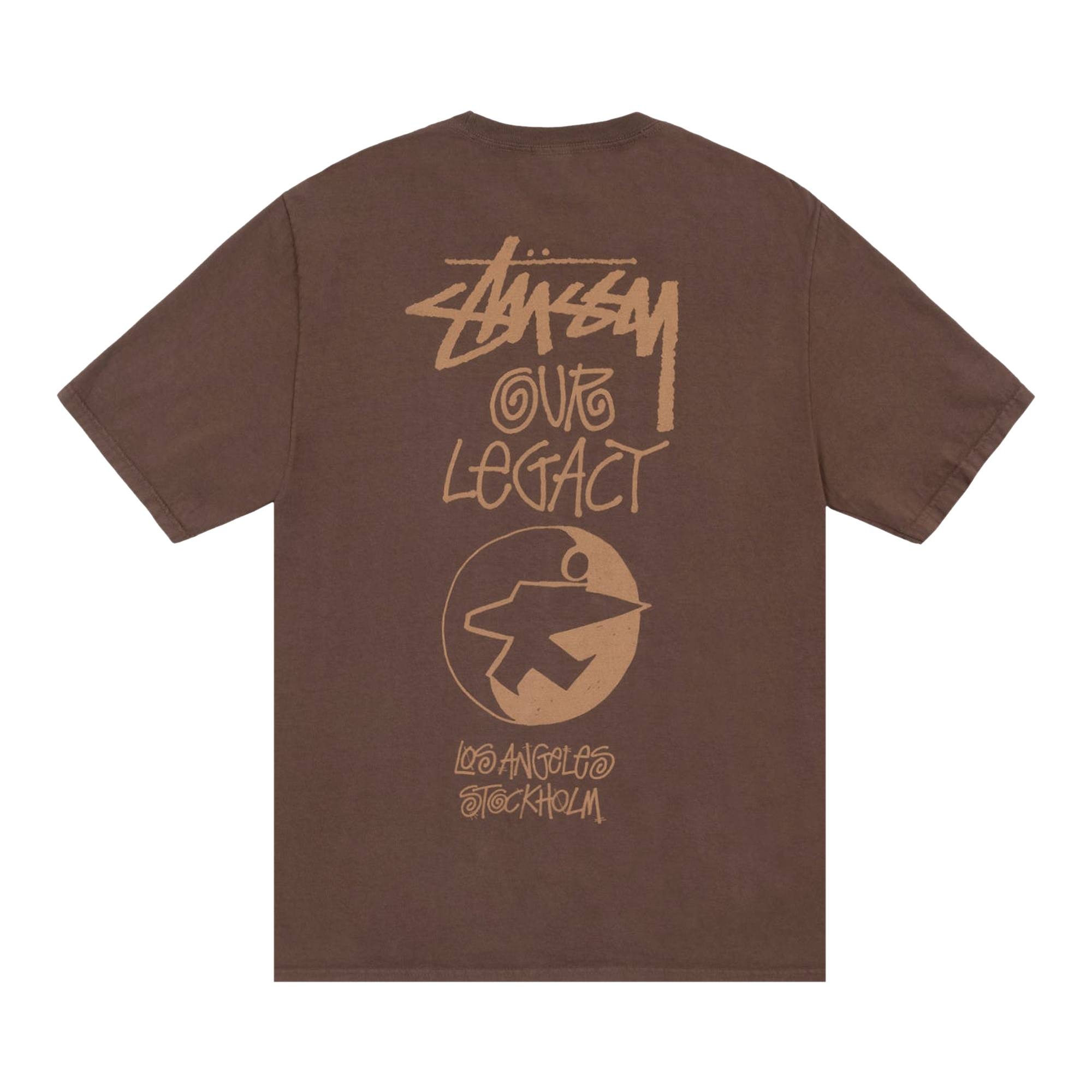 Stussy x Our Legacy Work Shop Surfman Pigment Dyed Tee 'Dark Brown' - 2