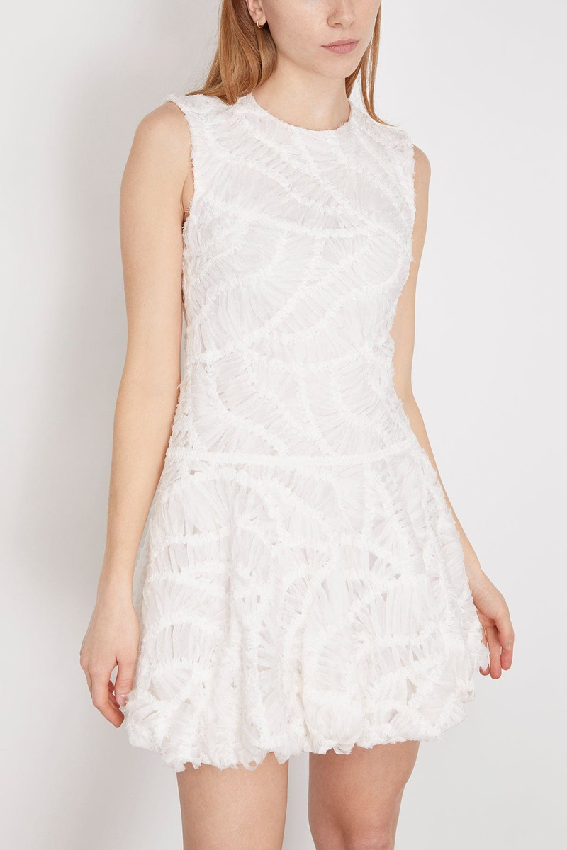Vallan Sleeveless Mini Dress in White 3
