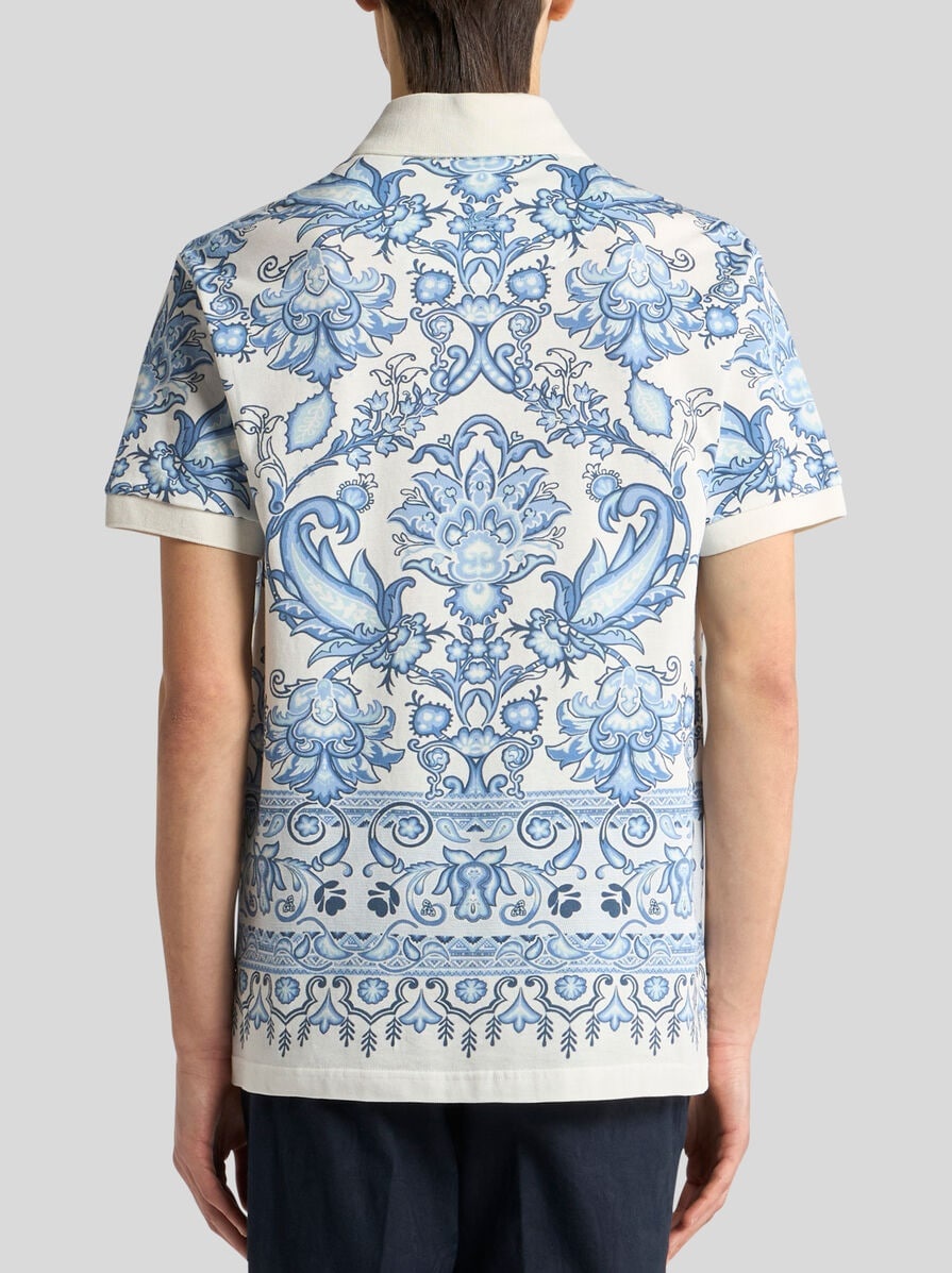 COTTON POLO SHIRT WITH PRINT - 4