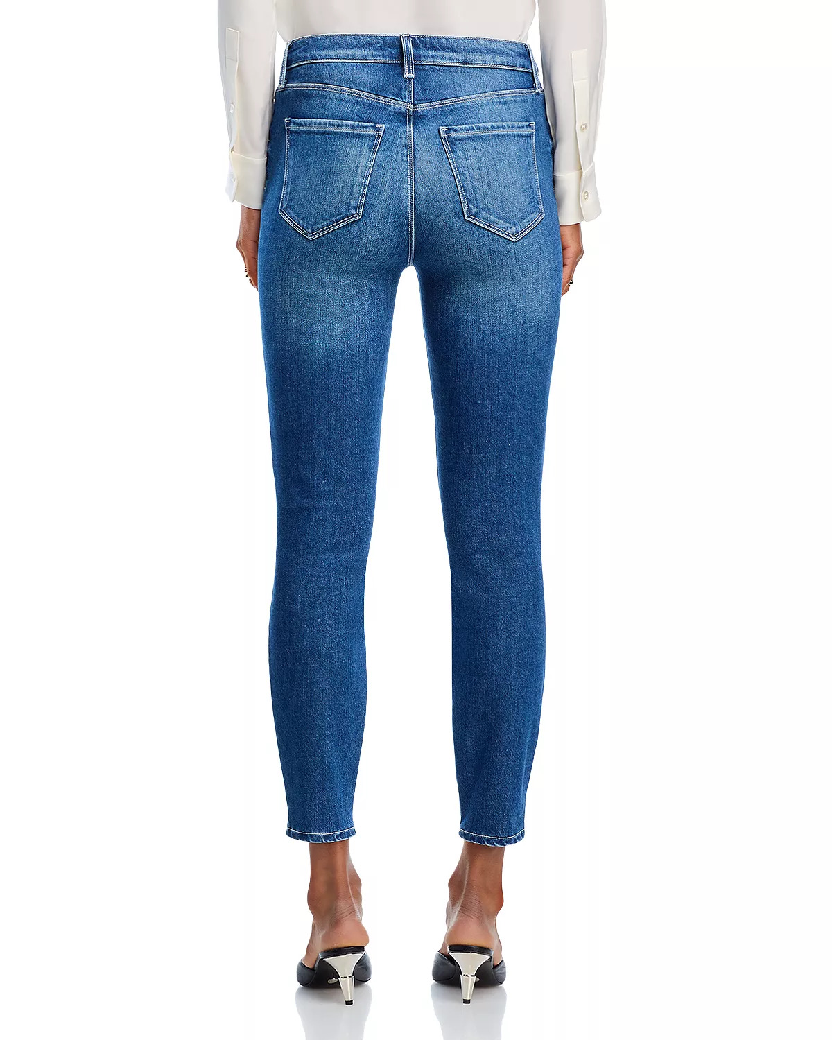 Margot High Rise Cropped Skinny Ankle Jeans in Baja - 3