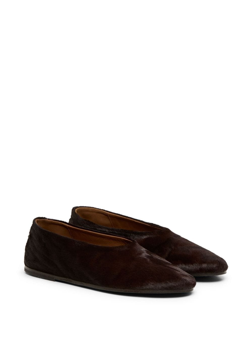 pointed-toe leather ballerina shoes - 2