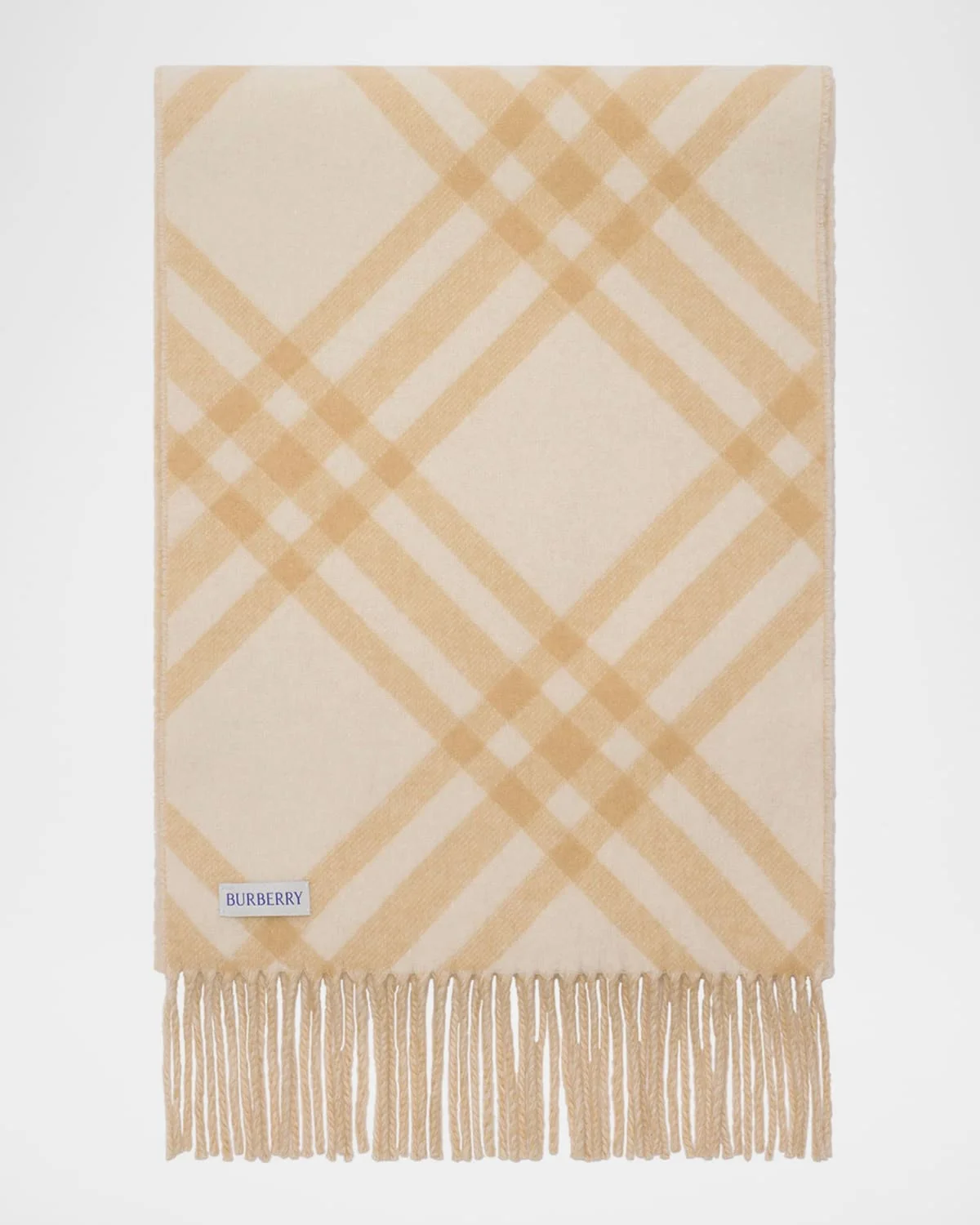 Double-Faced Cashmere Check Scarf - 1