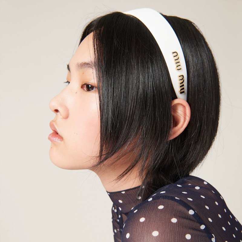 Miu Miu Plexiglas headband outlook