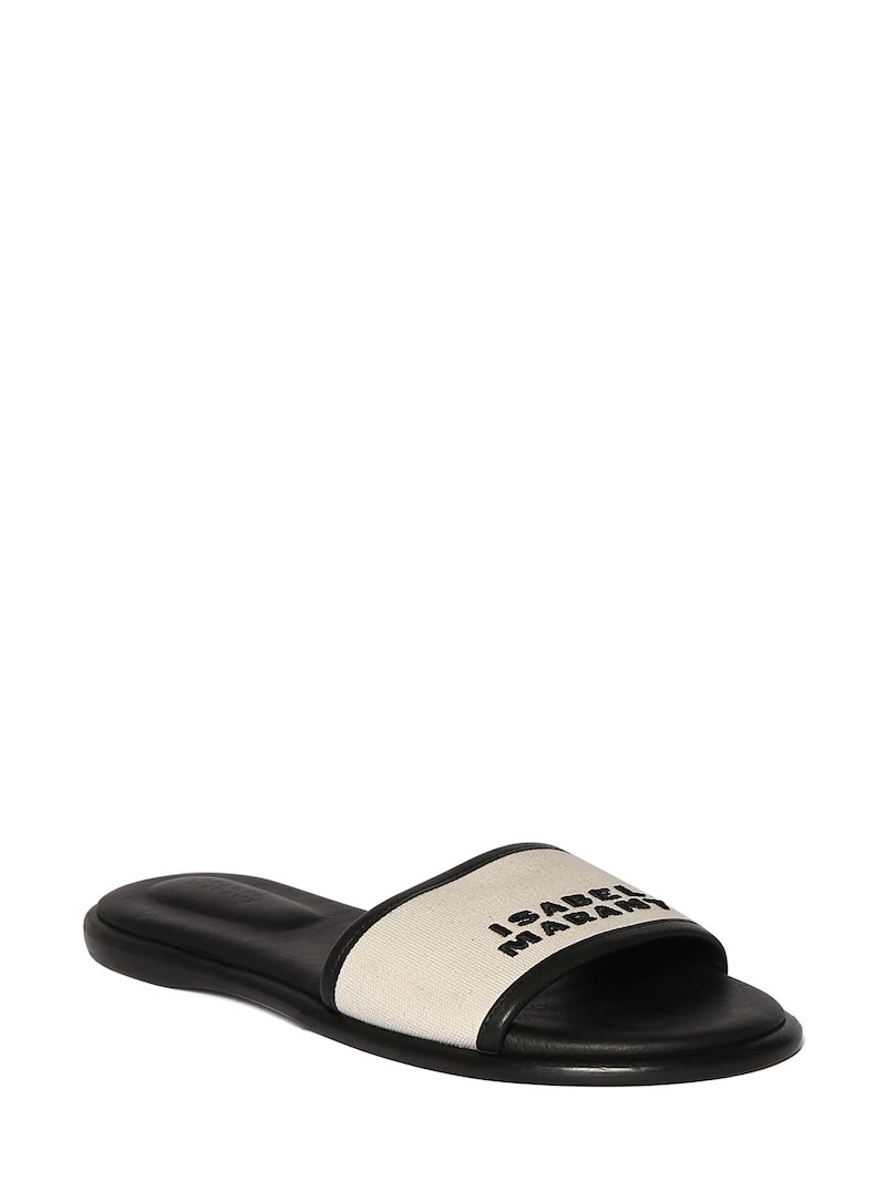 10mm Vikee-GZ leather & canvas flats - 3