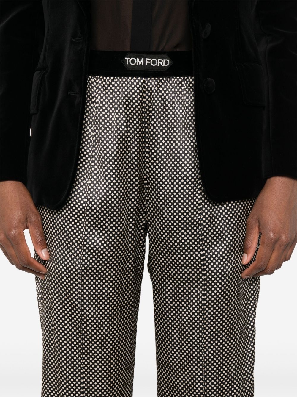 polka dot-print trousers - 5