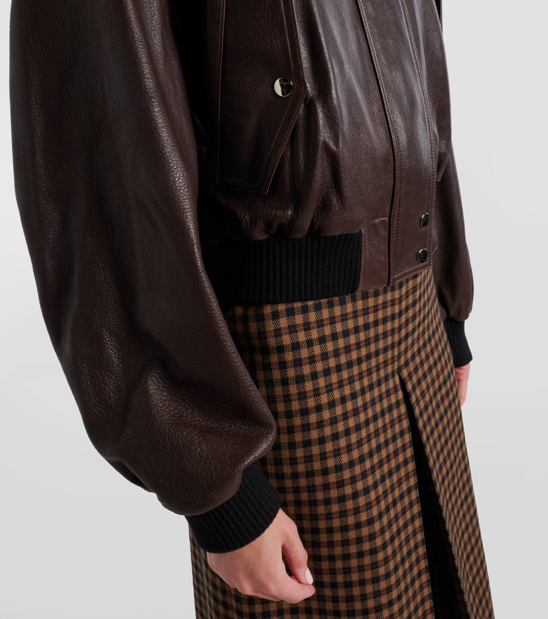Briar leather bomber jacket - 5