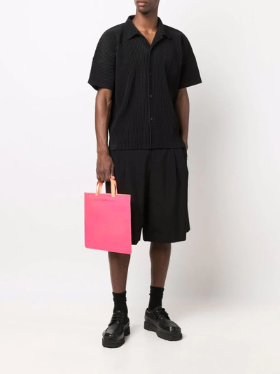 ISSEY MIYAKE short-sleeved pleated shirt outlook