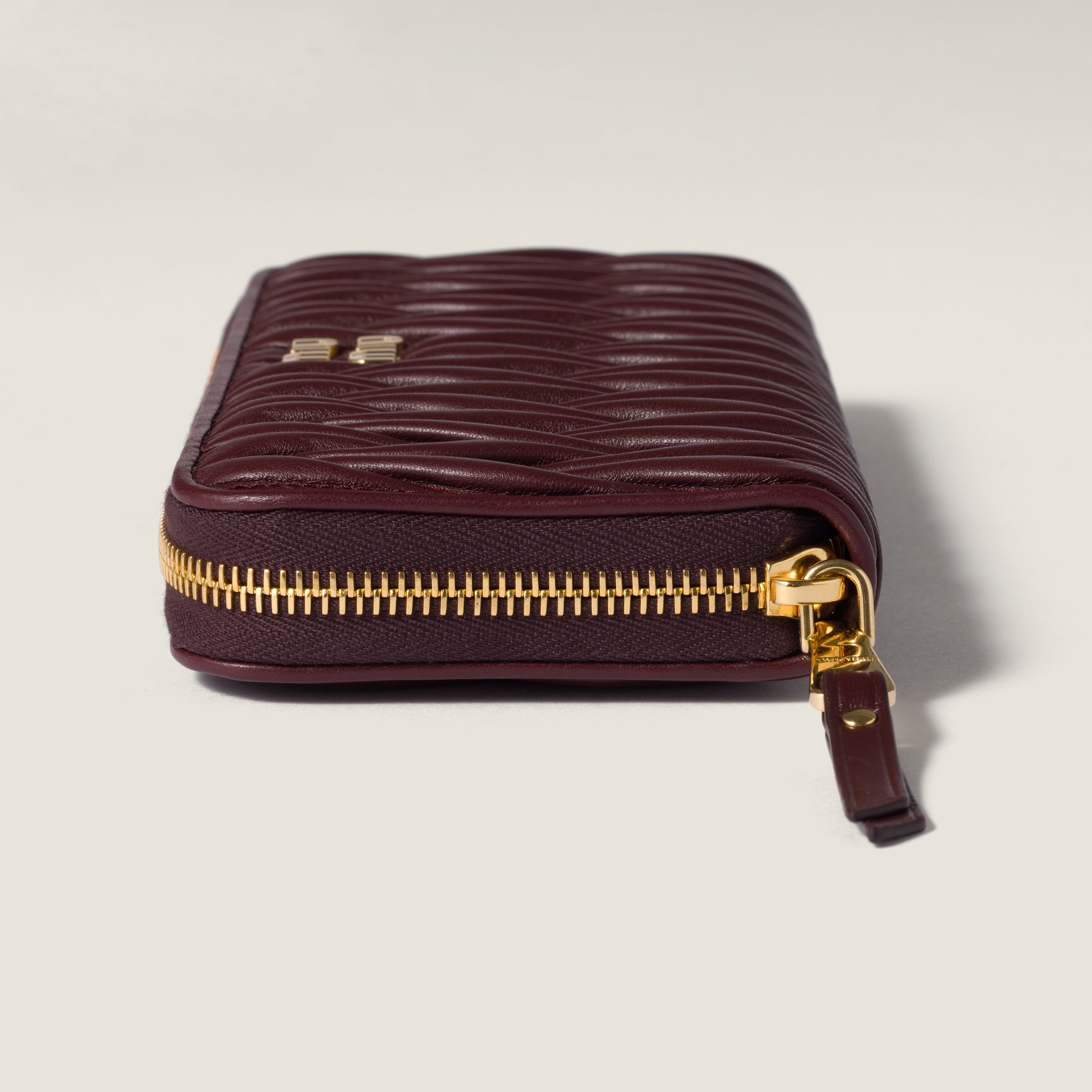 Large matelassé nappa leather wallet - 4