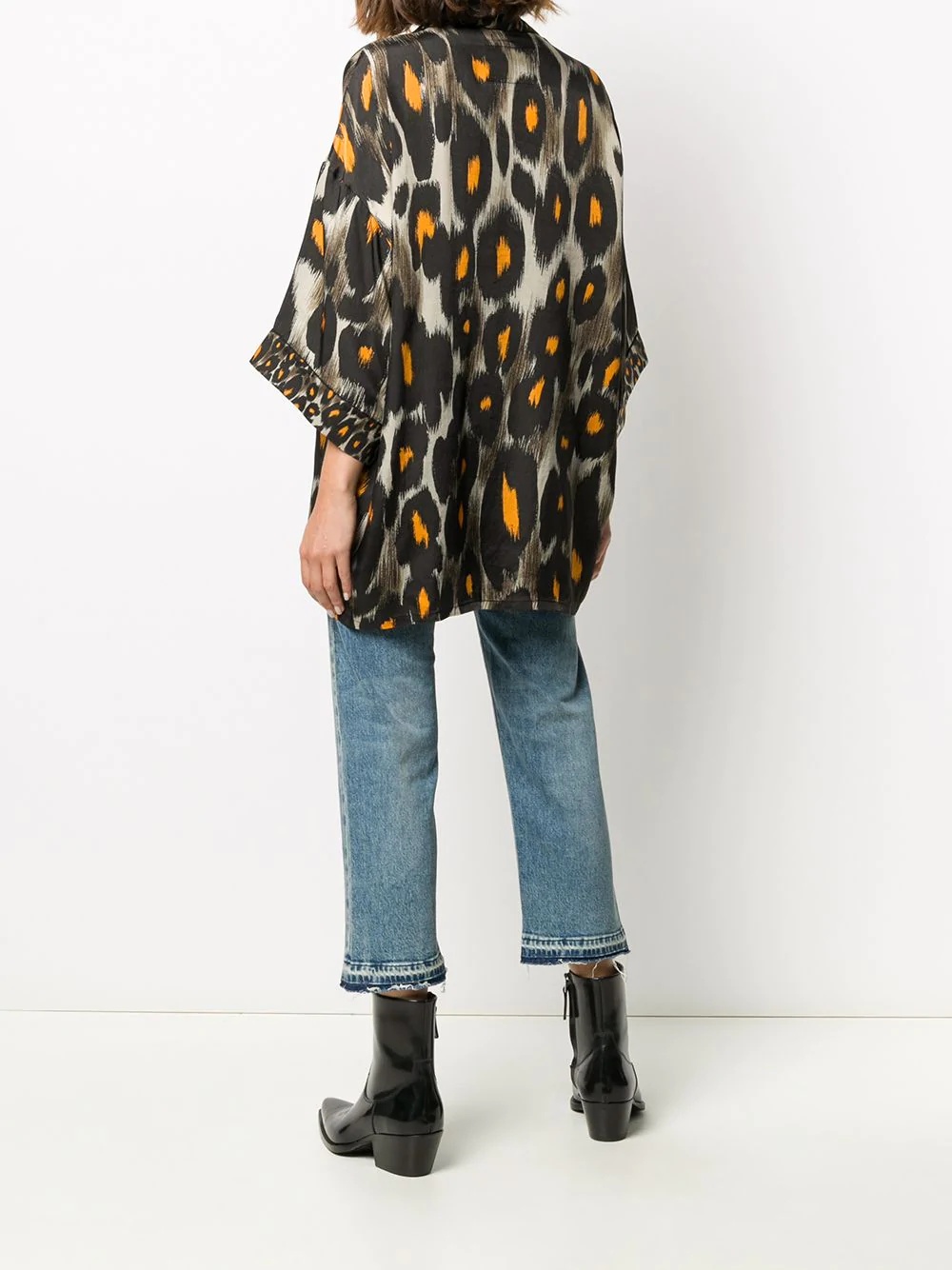 leopard-print loose-fit shirt - 4