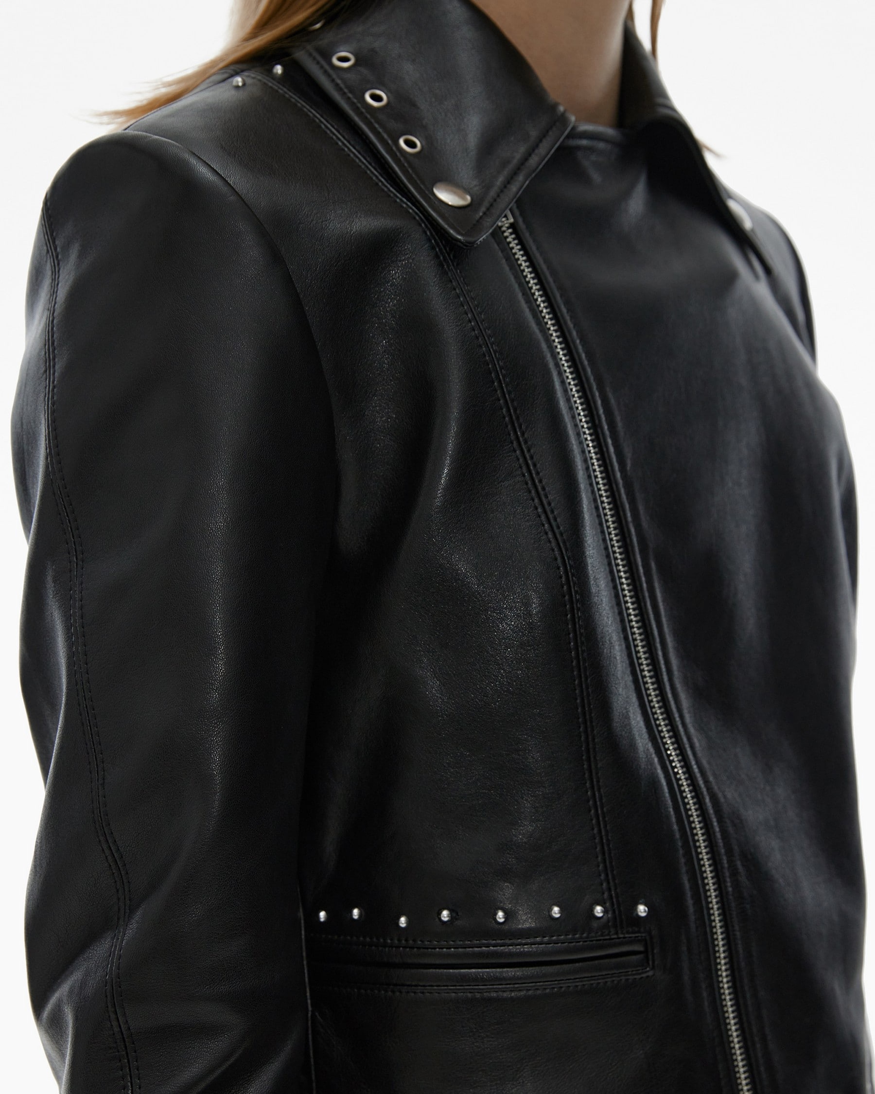 CROPPED LEATHER JACKET - 6