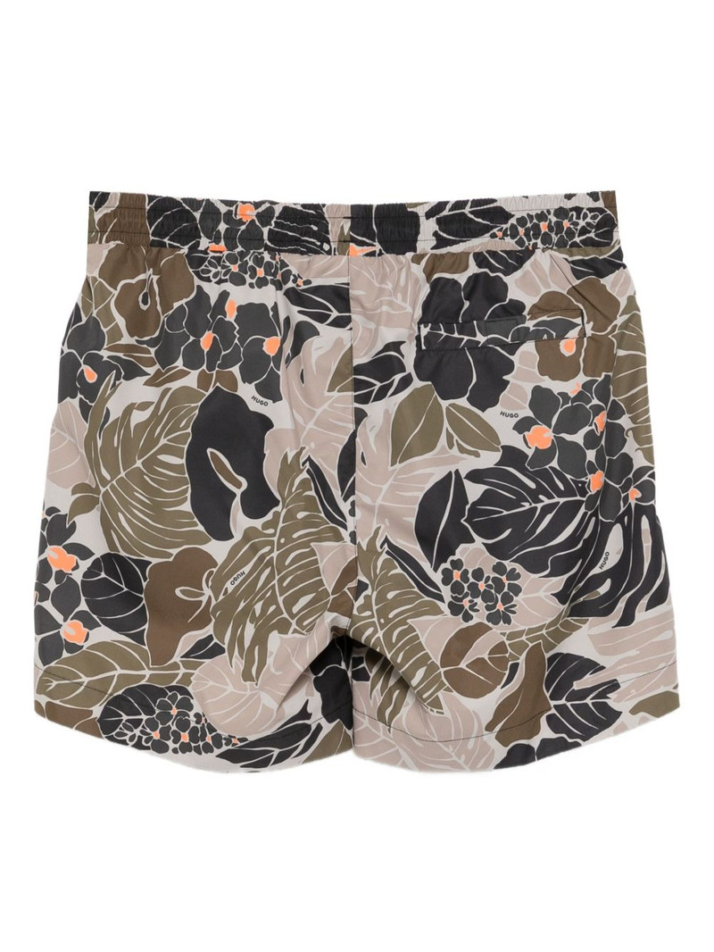 HUGO floral-print swim shorts outlook