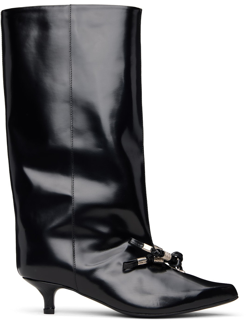 Black Leather Tall Boots 1