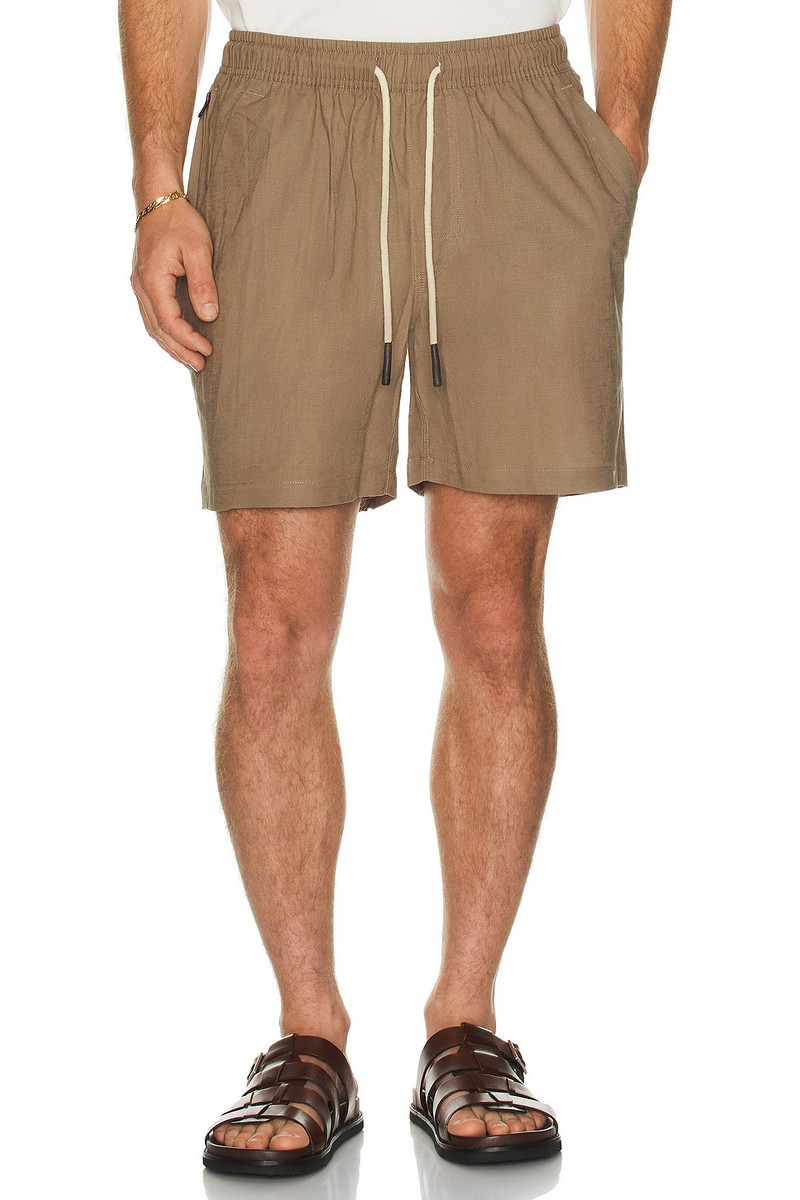 OAS Taupe Linen Shorts outlook