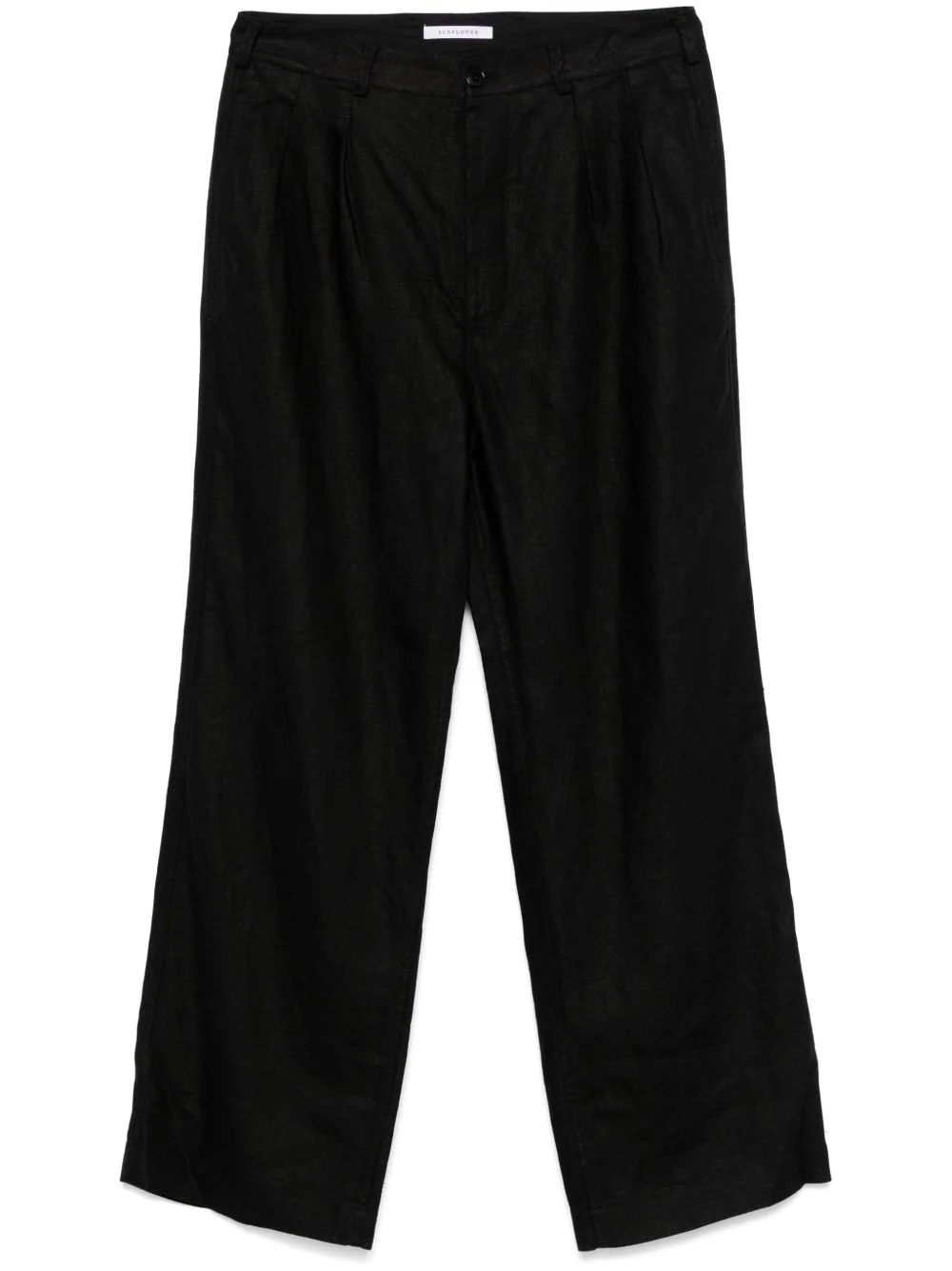 pleated linen trousers - 1