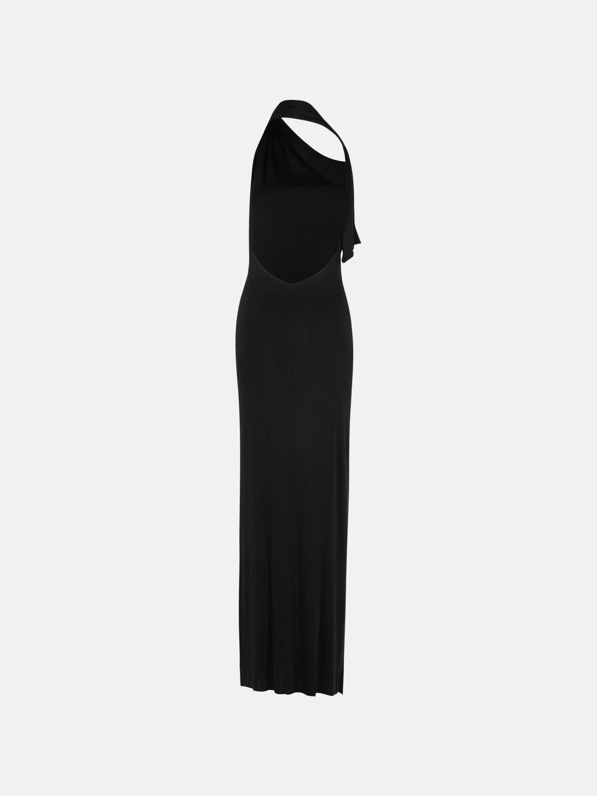 'ROZA' BLACK VISCOSE DRESS - 3