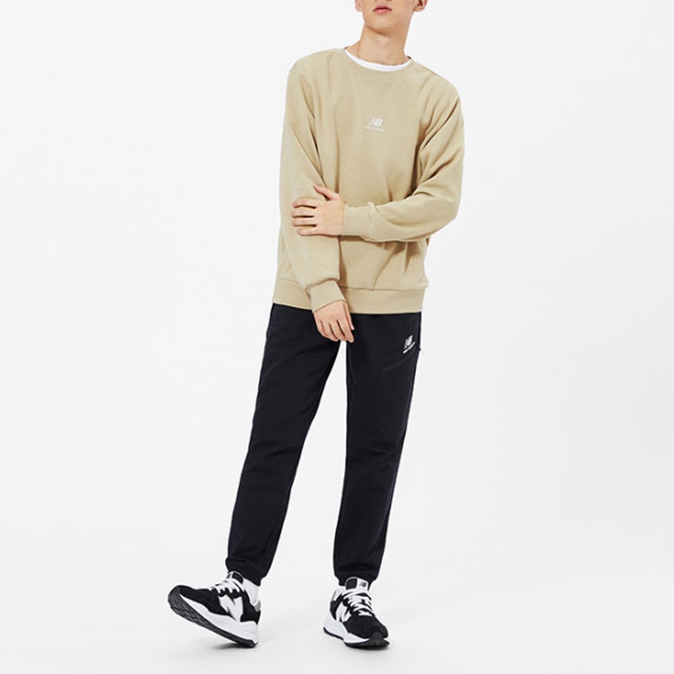 New Balance Logo Printing Round Neck Long Sleeve Khaki AMT13343-HNA - 5