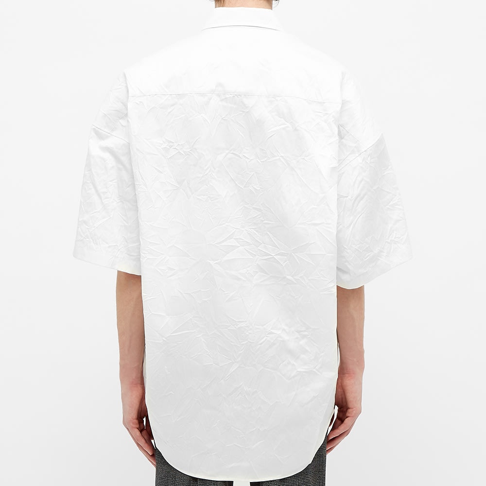 Balenciaga Crinkled Logo Short Sleeve Shirt - 4