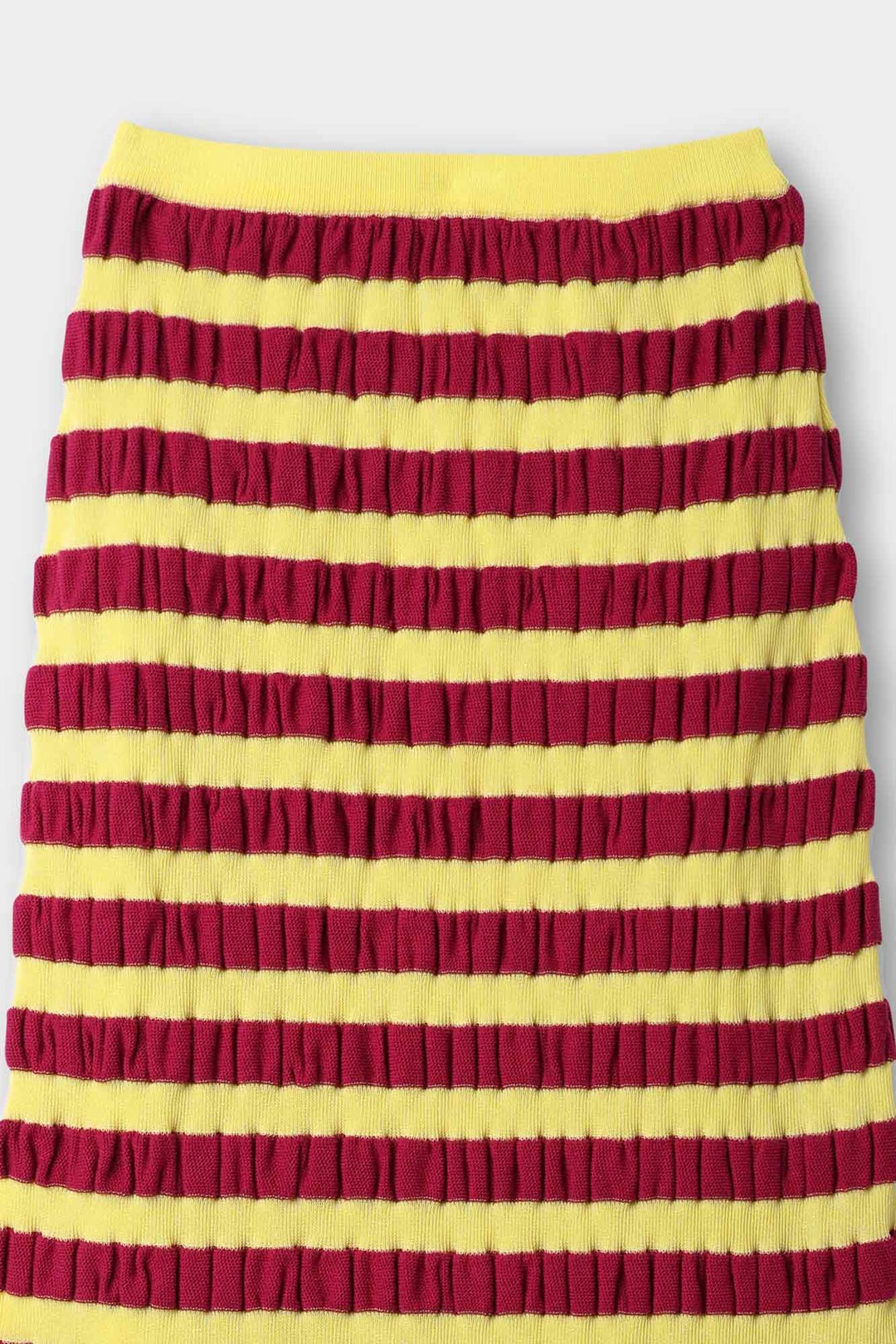 WAVY SKIRT / yellow & bordeaux - 4