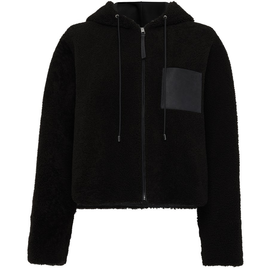 Shearling hooded jacket - 1