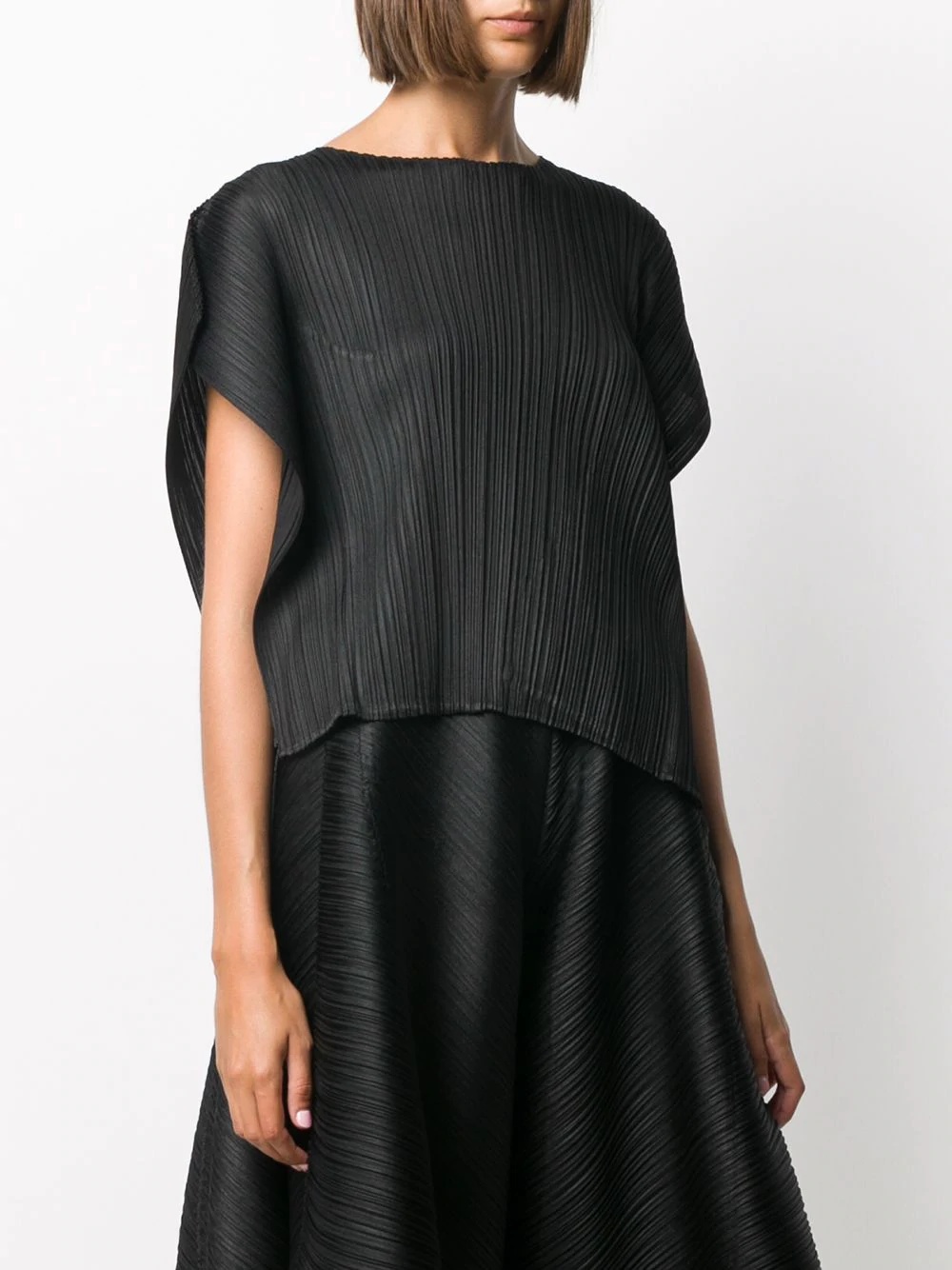 asymmetric pleated top - 3