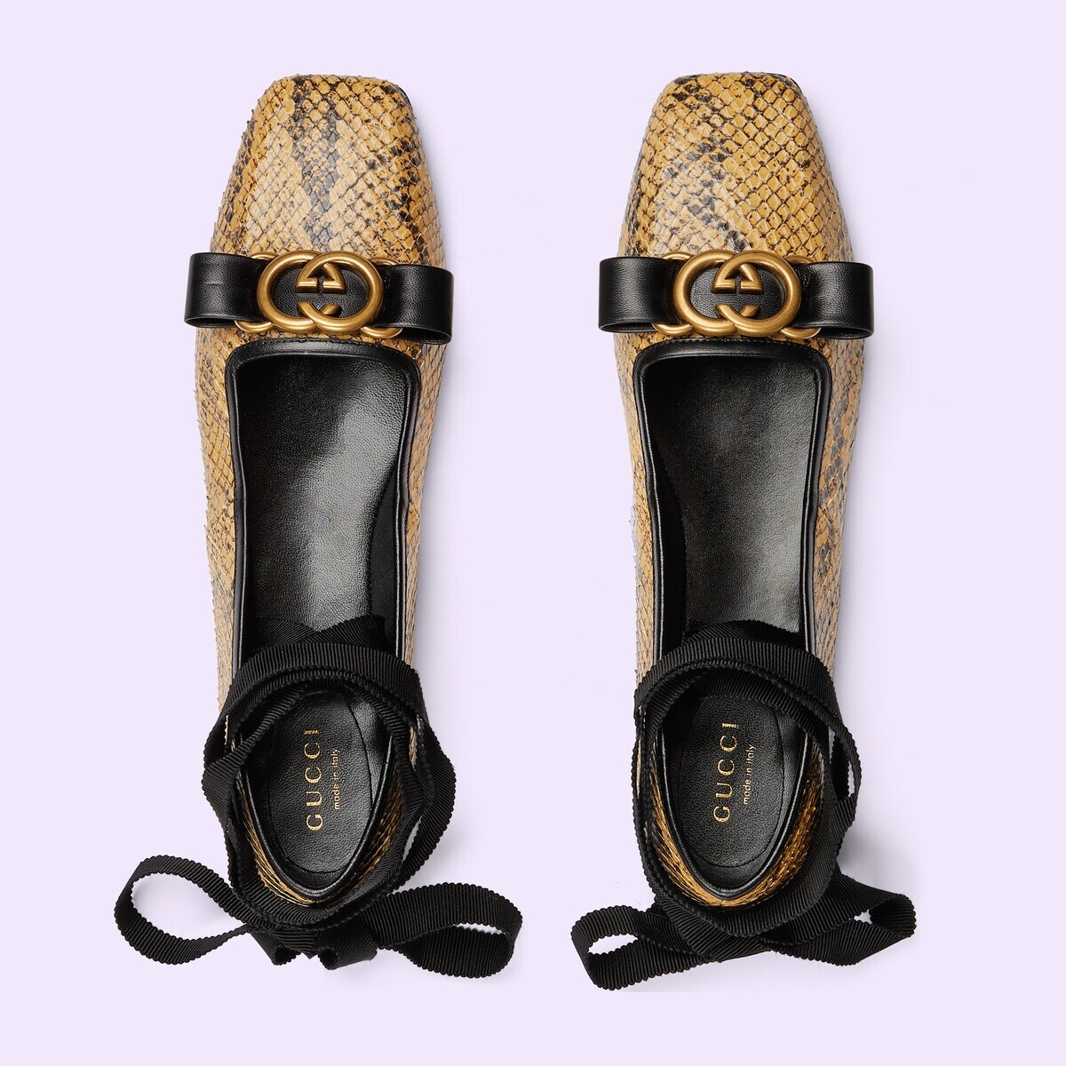 Women's python ballet flat - 4