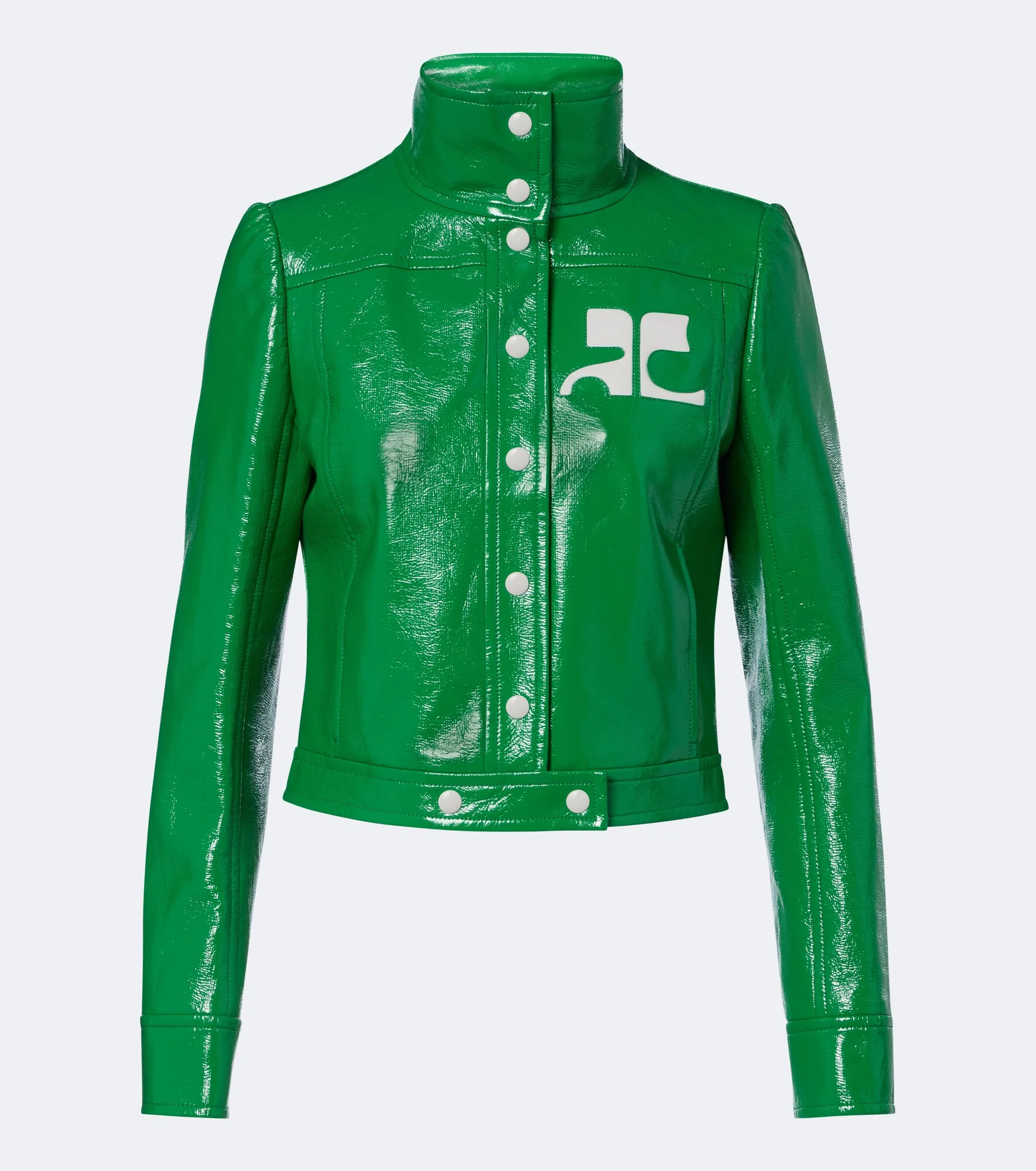 Logo vinyl cropped jacket - 1