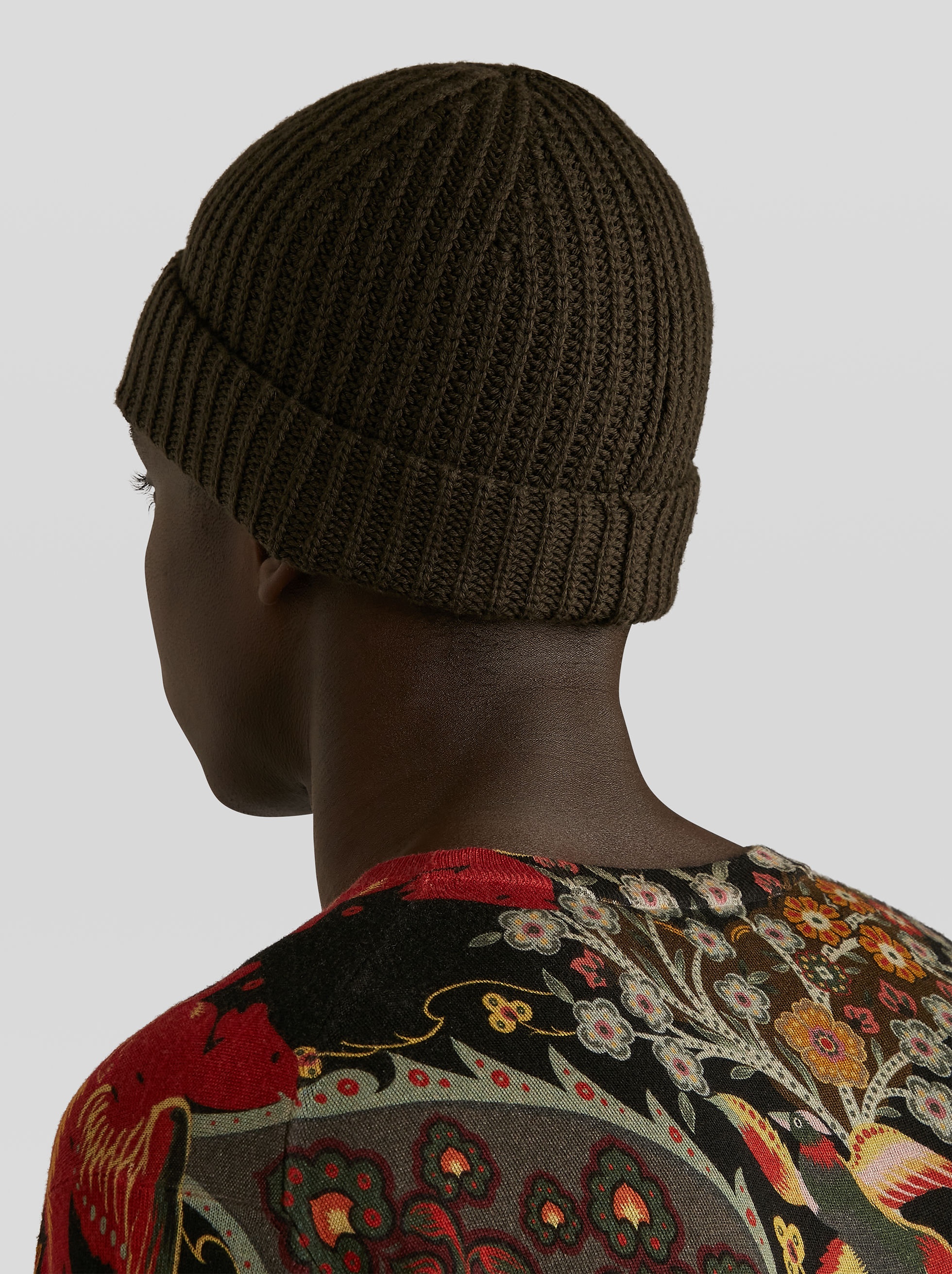 KNITTED BERET WITH ETRO CUBE LOGO - 2