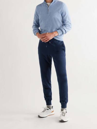 TOM FORD Slim-Fit Tapered Cotton, Silk and Cashmere-Blend Sweatpants outlook