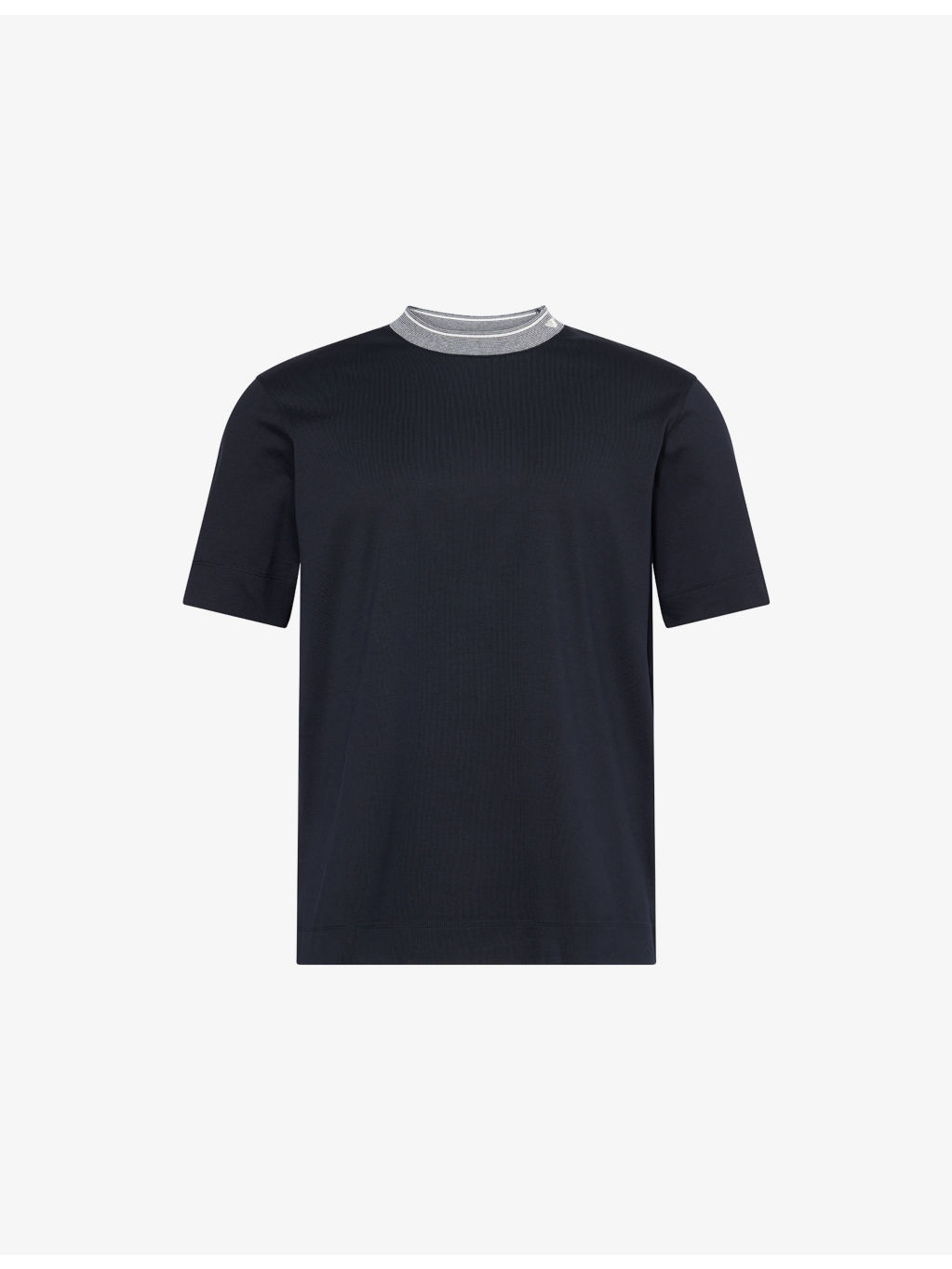 Striped-Crewneck Cotton-Jersey T-Shirt - 1