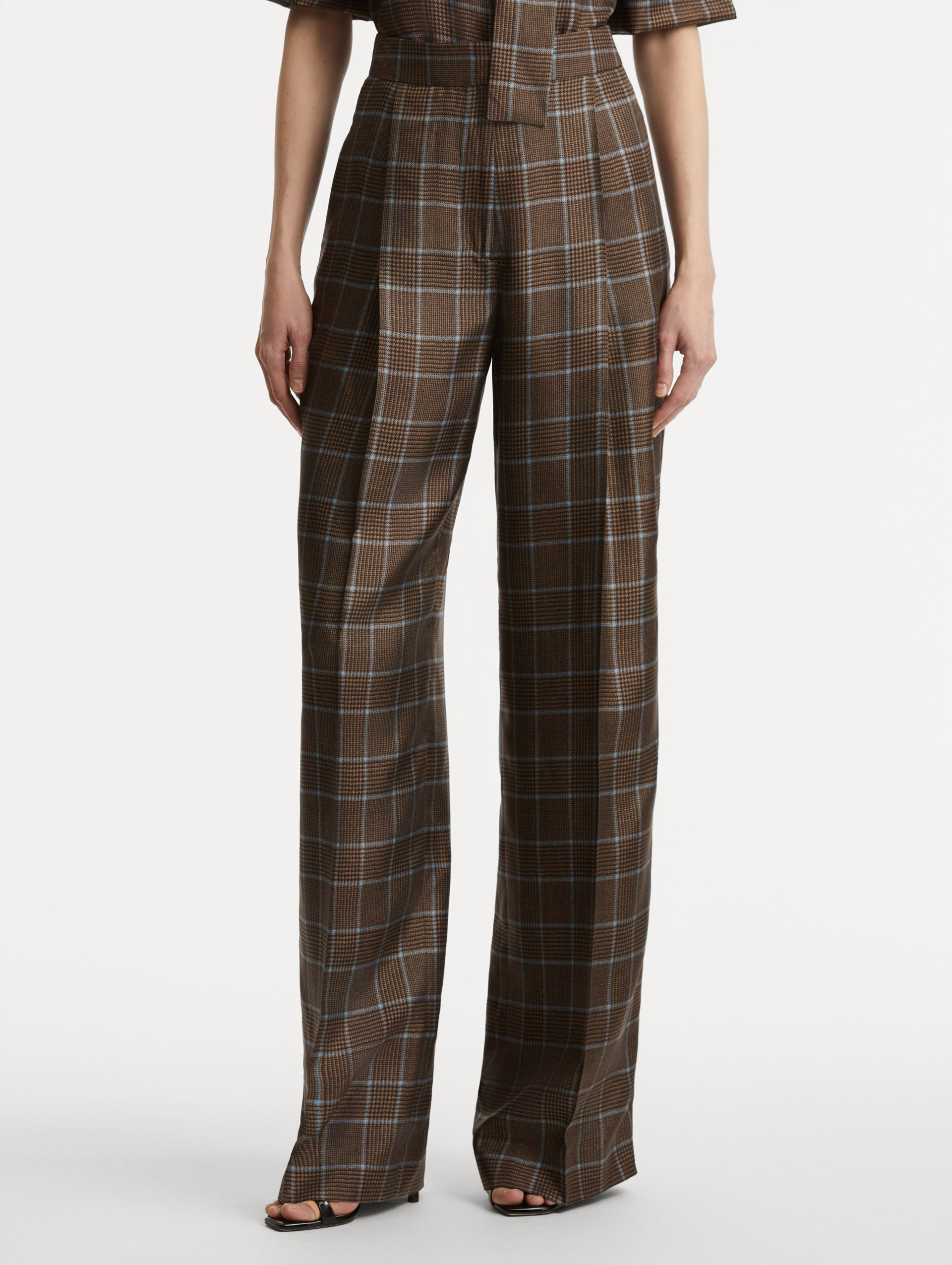 PRINCE OF WALES SILK PANT - 4