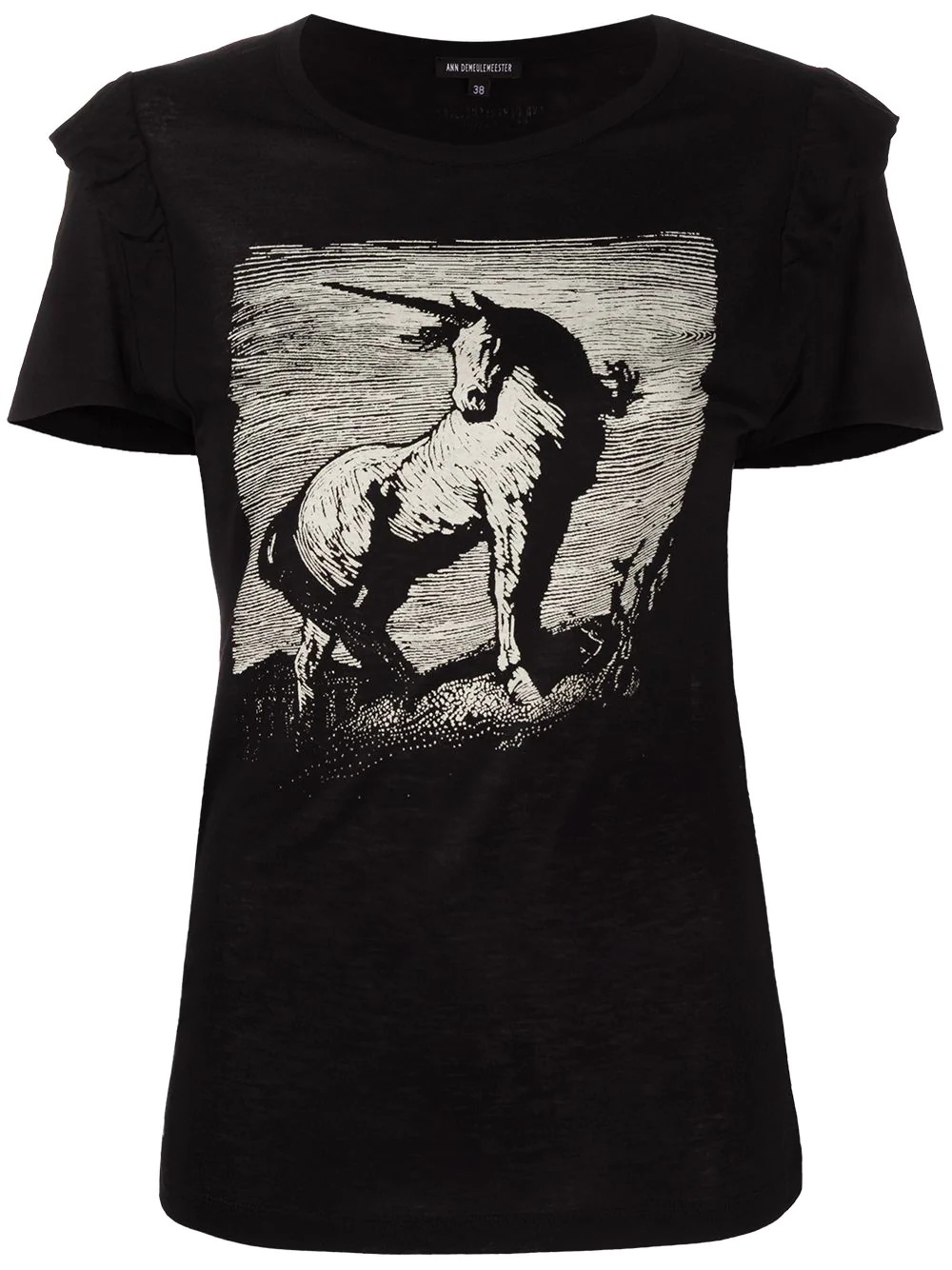 unicorn print T-shirt  - 1