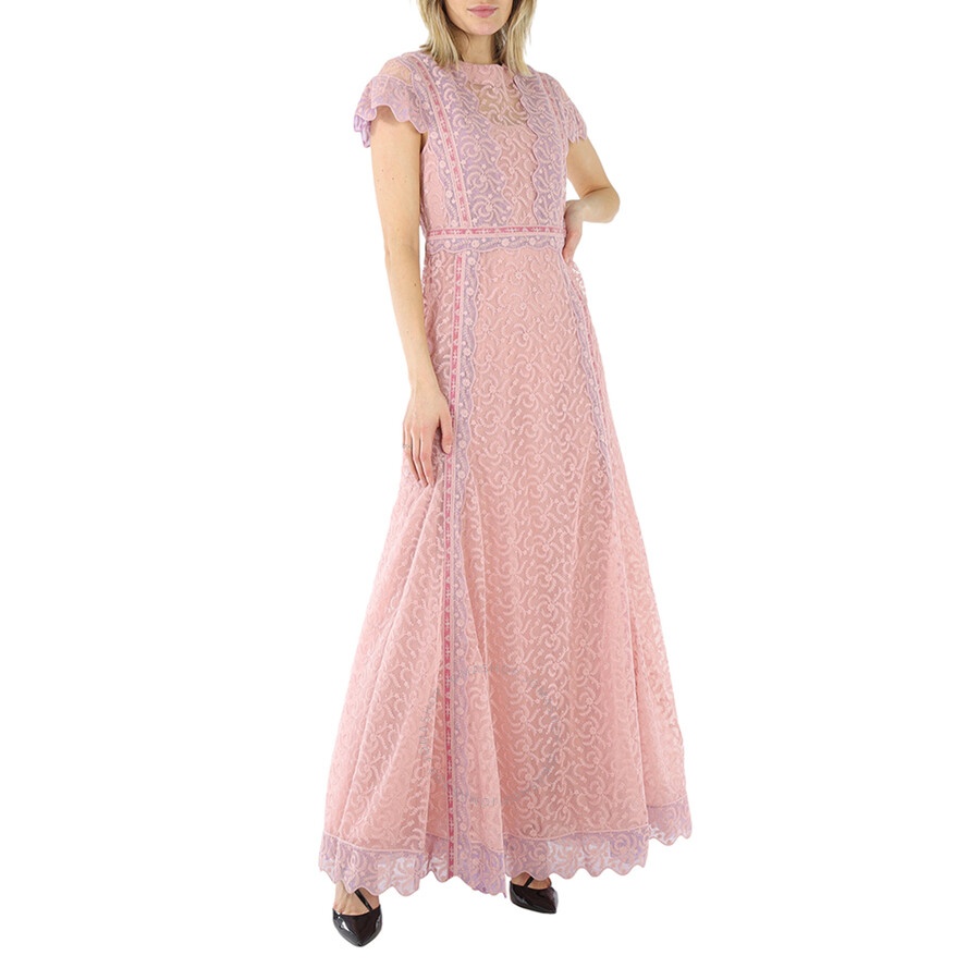 Burberry Embroidered Floral Lace Tulle Dress - 4